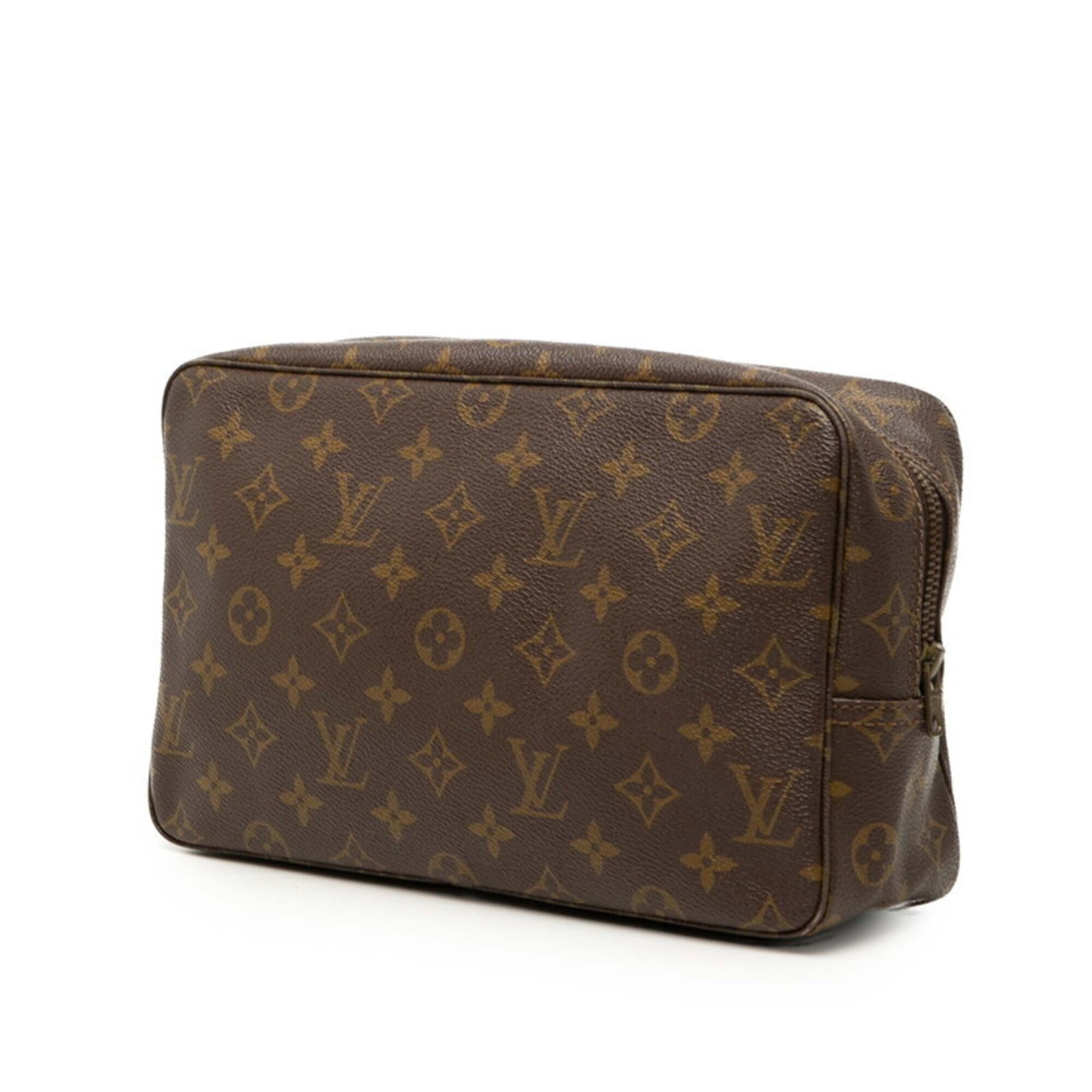 Louis Vuitton Brown Pvc Leather Clutch Bag (Pre-Owned)