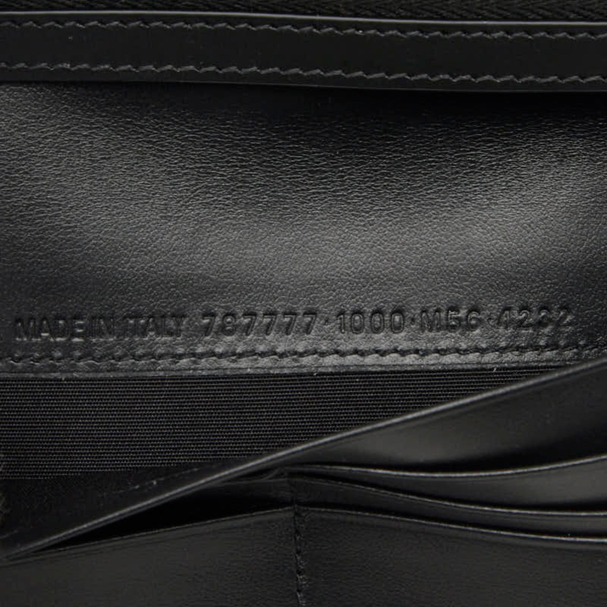 Balenciaga Black Leather Long Wallet (Bi-Fold) (Pre-Owned)