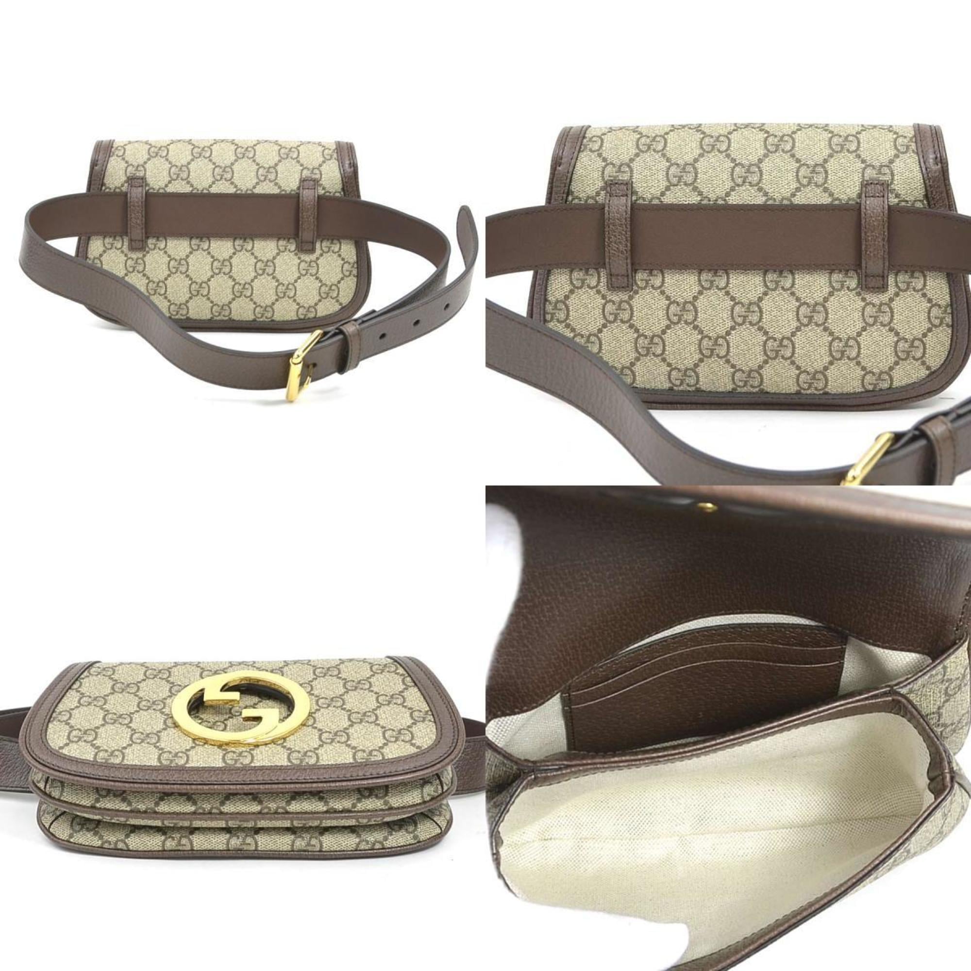 Gucci Brown Gg Supreme Fanny Pack Sling Bag (Pre-Owned)