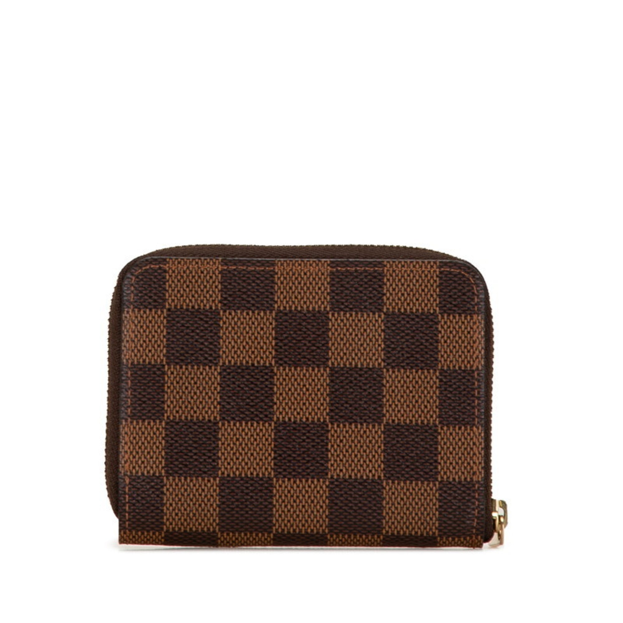 Louis Vuitton Brown Damier Canvas Pvc Leather Coin Purse/Coin Case (Pre-Owned)