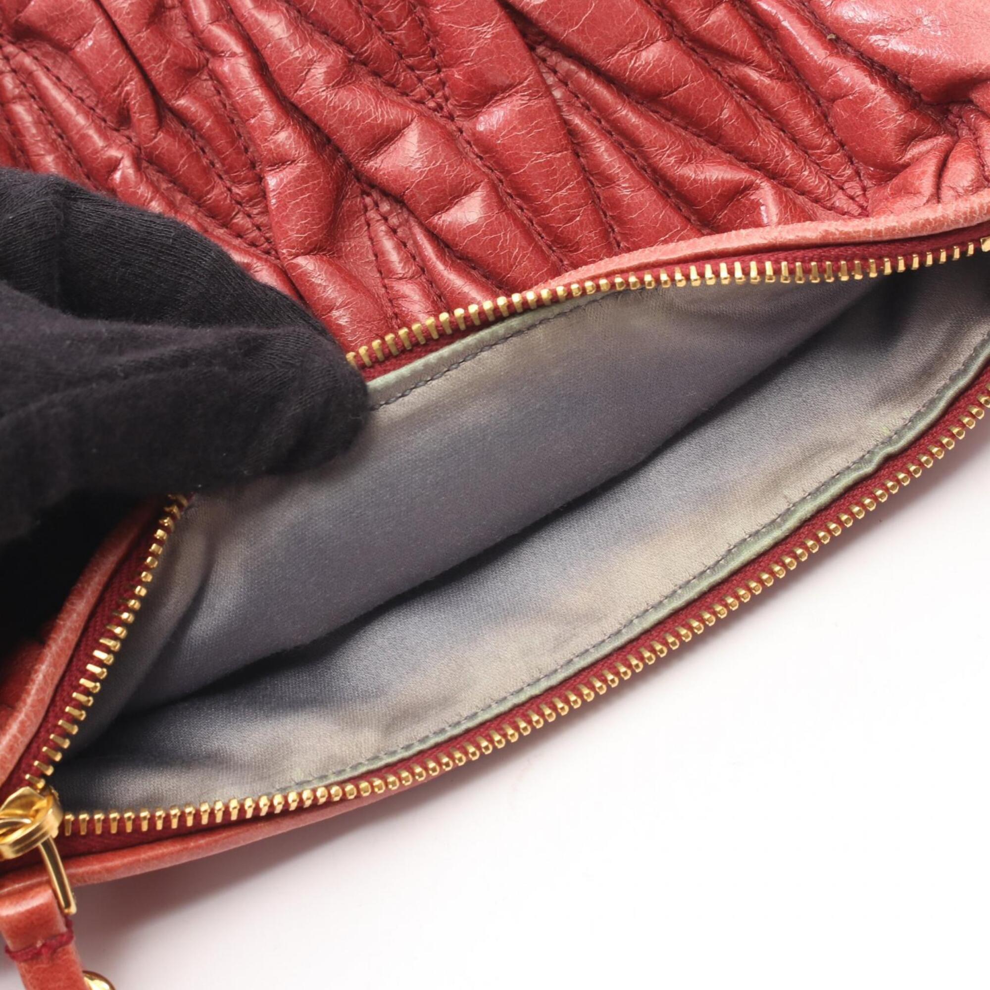 Miu Miu Matelasse Pink Leather Handbag Shoulder Bag (Pre-Owned)