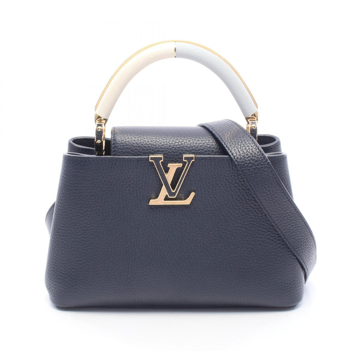 Louis Vuitton Multi-Color Navy Leather Handbag (Pre-Owned)