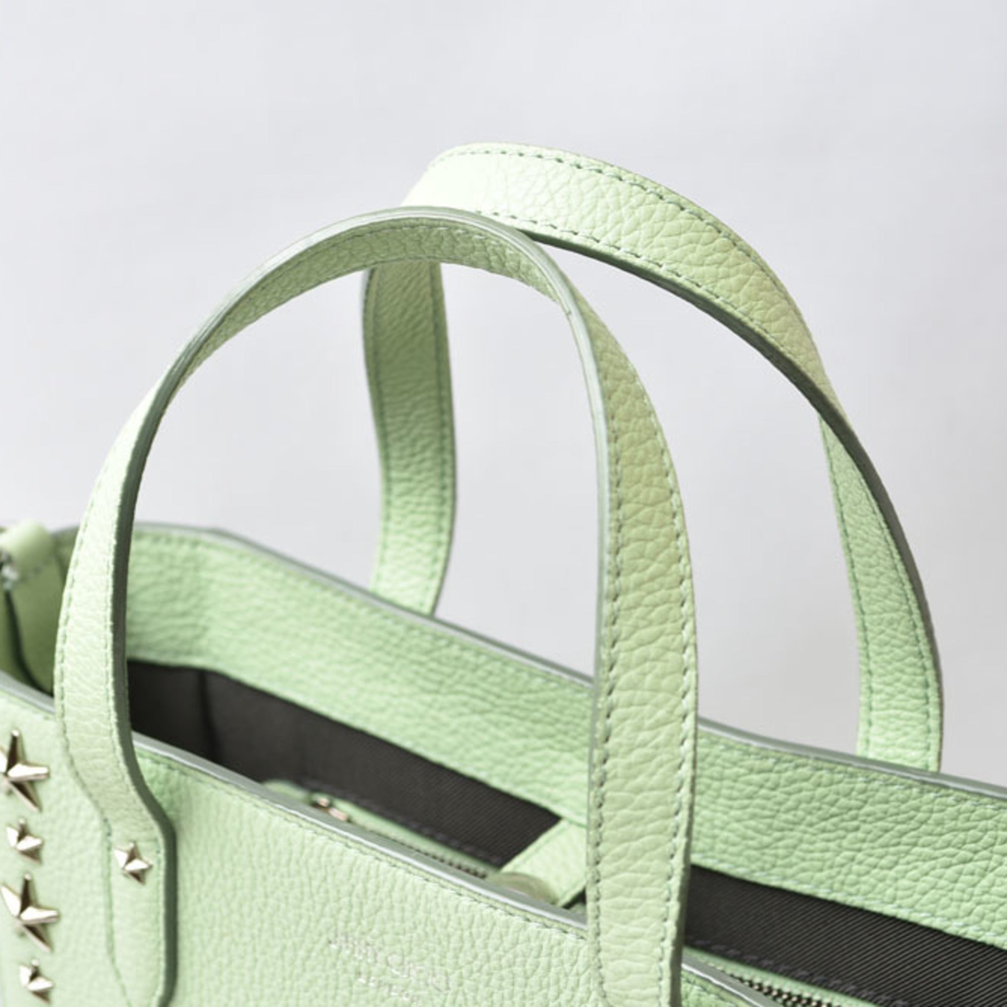 Jimmy Choo Green Leather Handbag Shoulder Bag (Pre-Owned)
