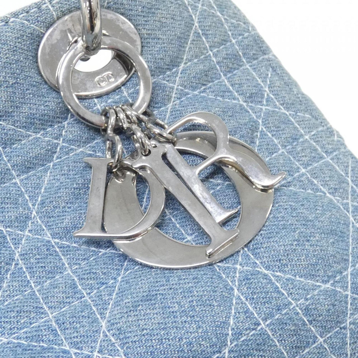 Christian Dior Lady Dior Light Blue Denim Handbag (Pre-Owned)