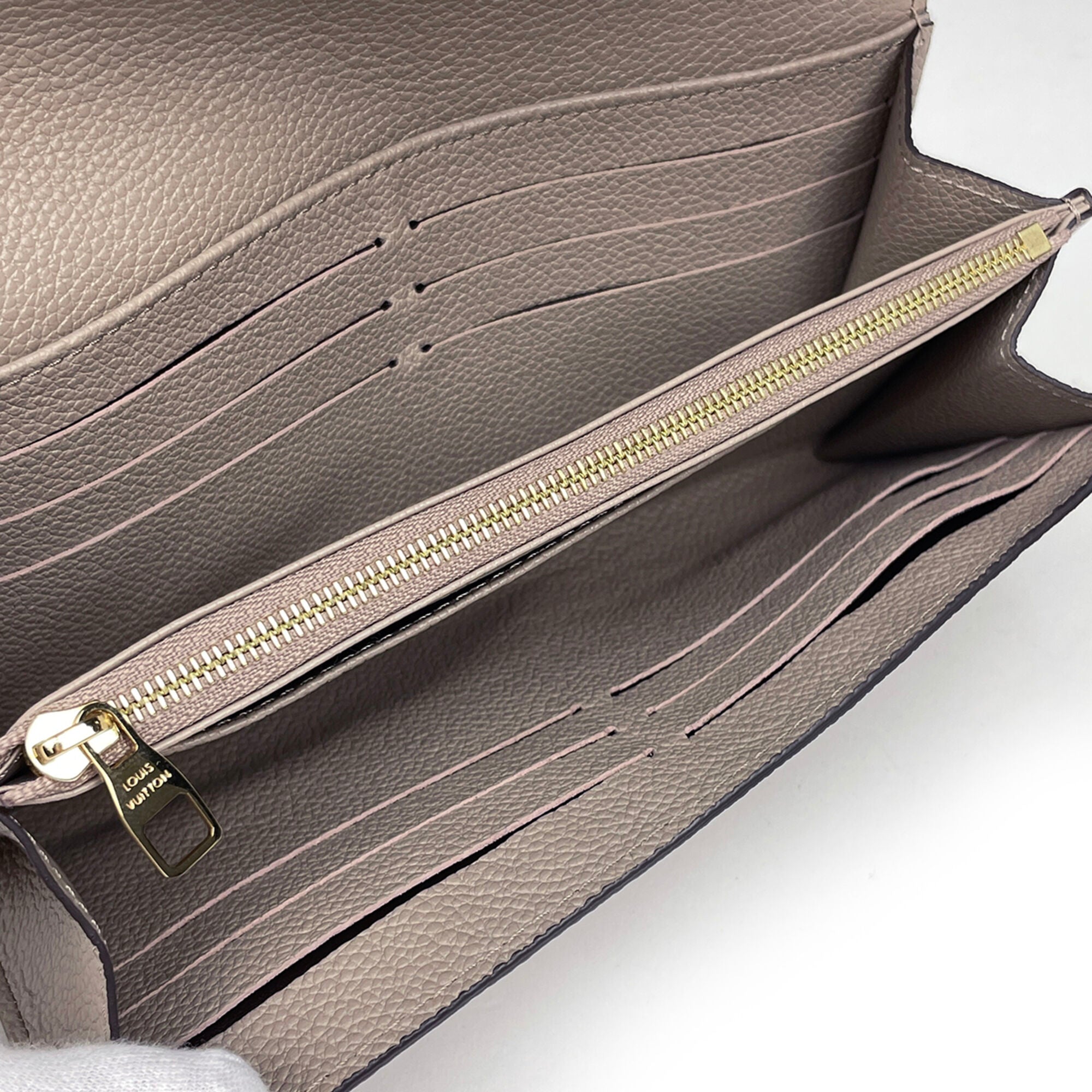 Louis Vuitton Gray Monogram Empreinte Long Wallet (Bi-Fold) (Pre-Owned)