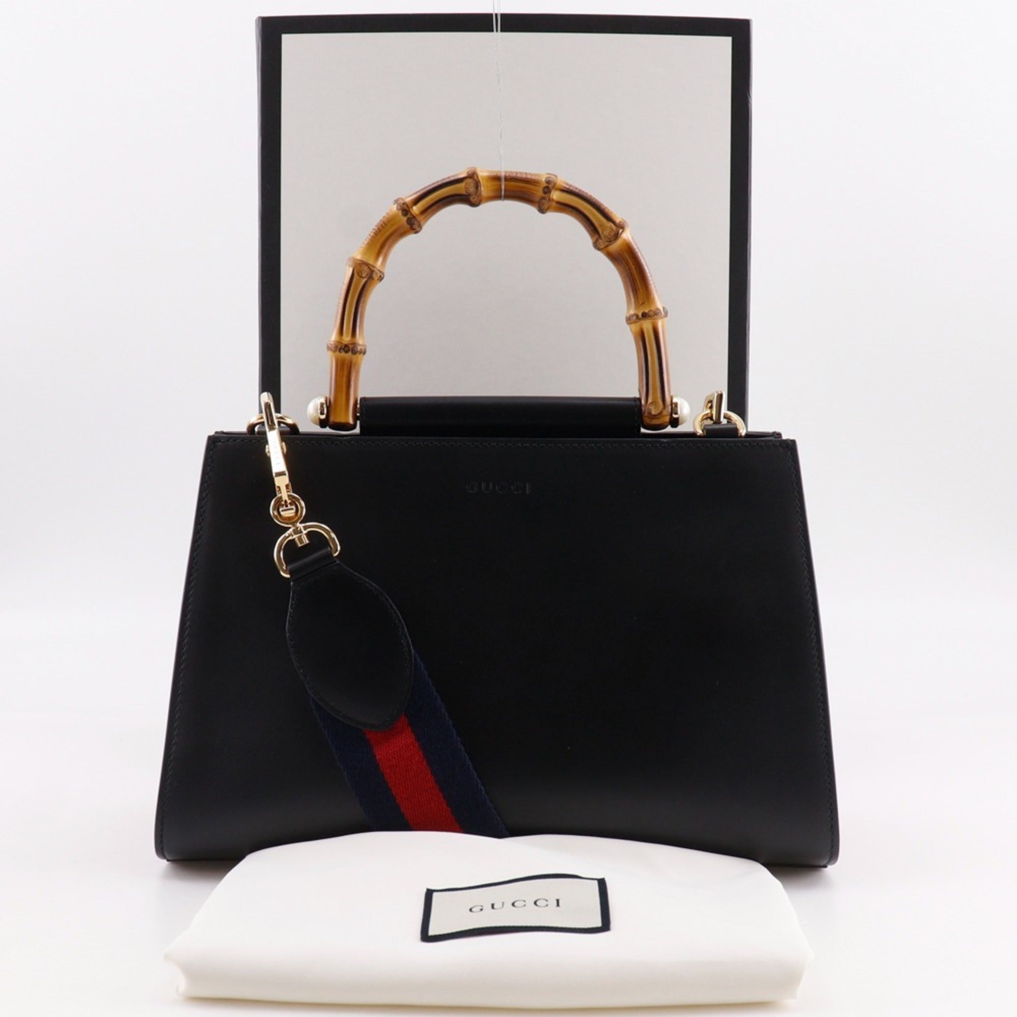 Gucci Black Leather Handbag (Pre-Owned)