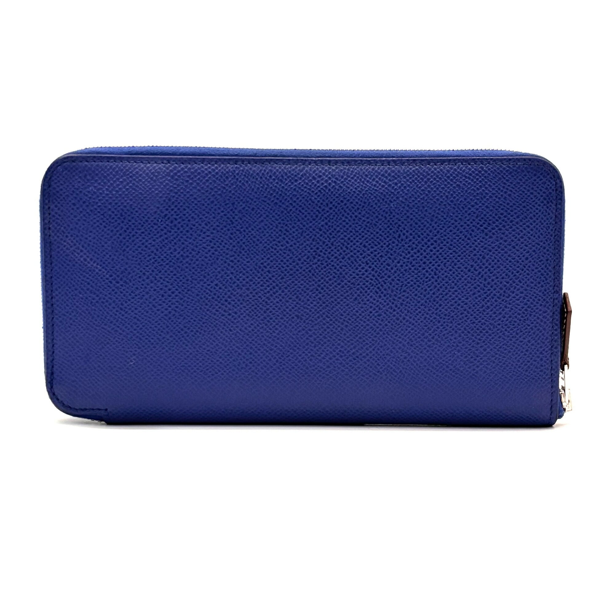 Hermes Blue Epsom Leather Long Wallet (Bi-Fold) (Pre-Owned)