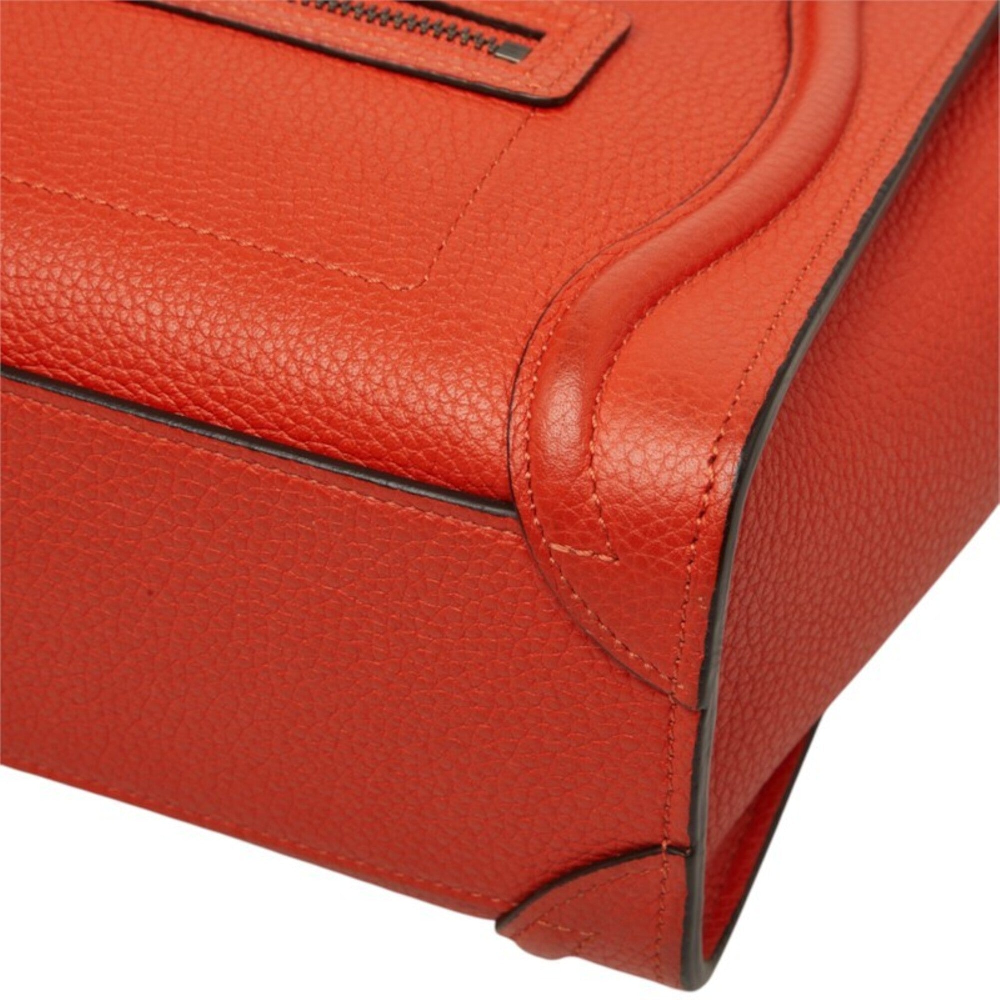 Celine Red Color Leather Handbag Shoulder Bag (Pre-Owned)