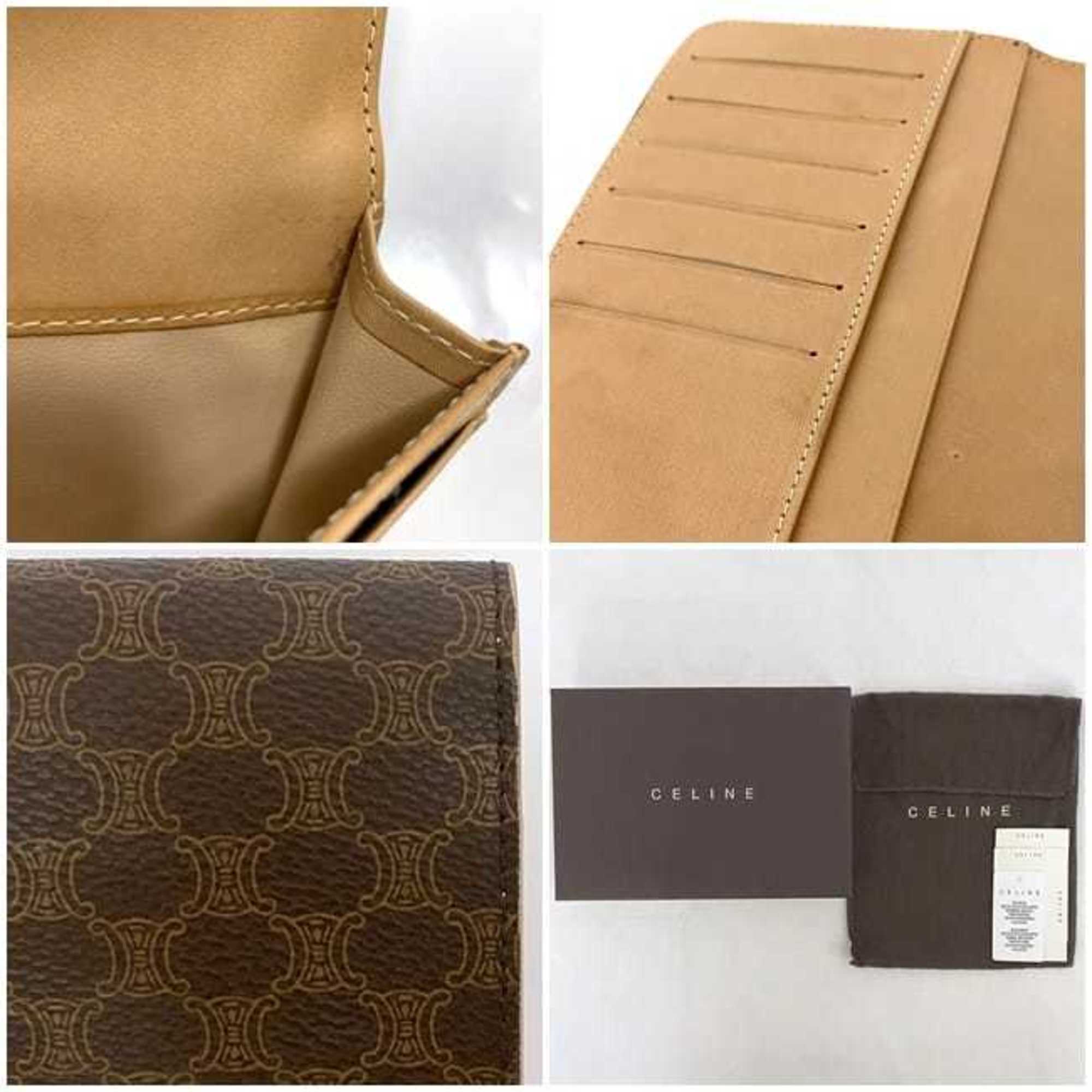 Celine Macadam Brown Pvc Long Wallet (Bi-Fold) (Pre-Owned)
