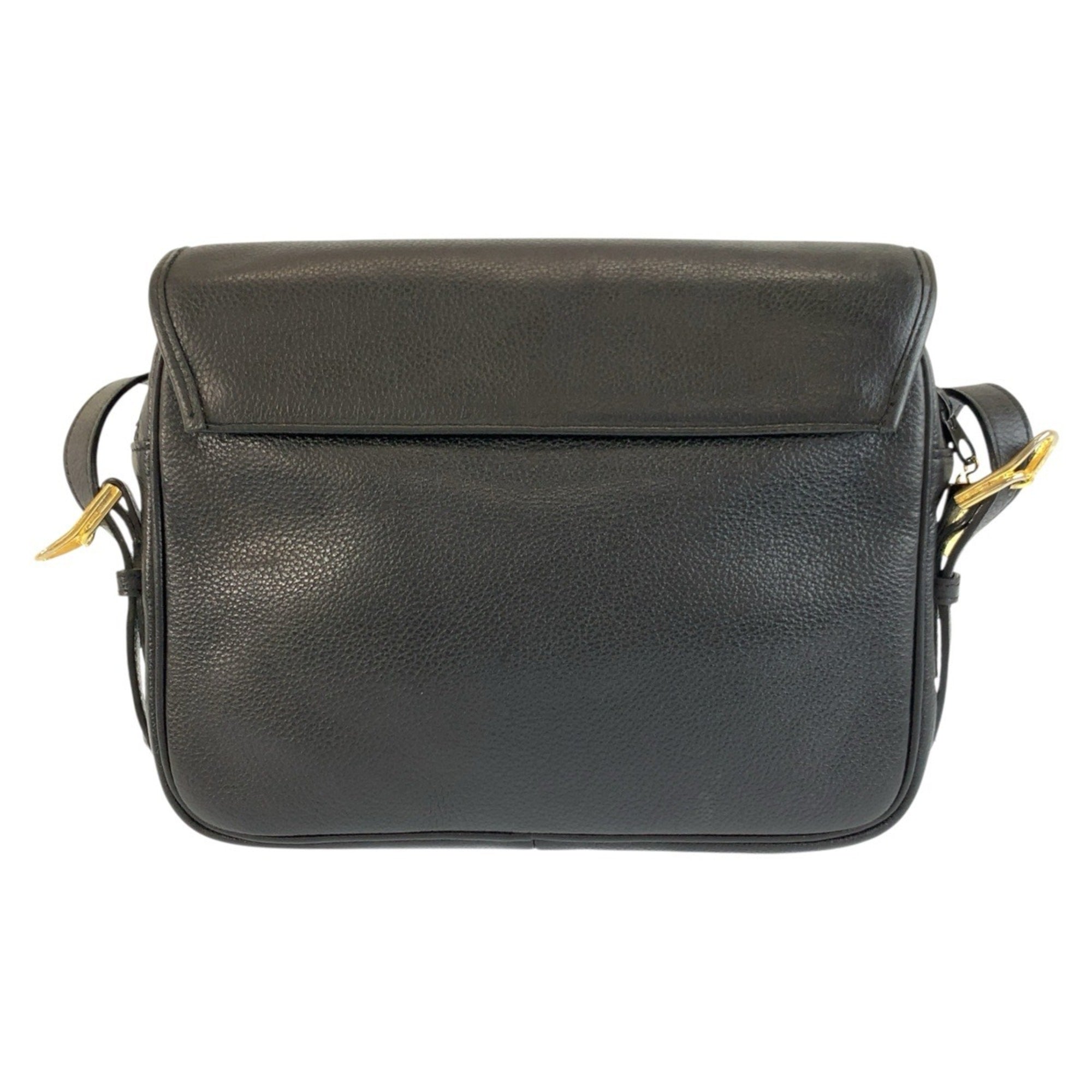 Yves Saint Laurent Black Leather Pochette Shoulder Bag (Pre-Owned)