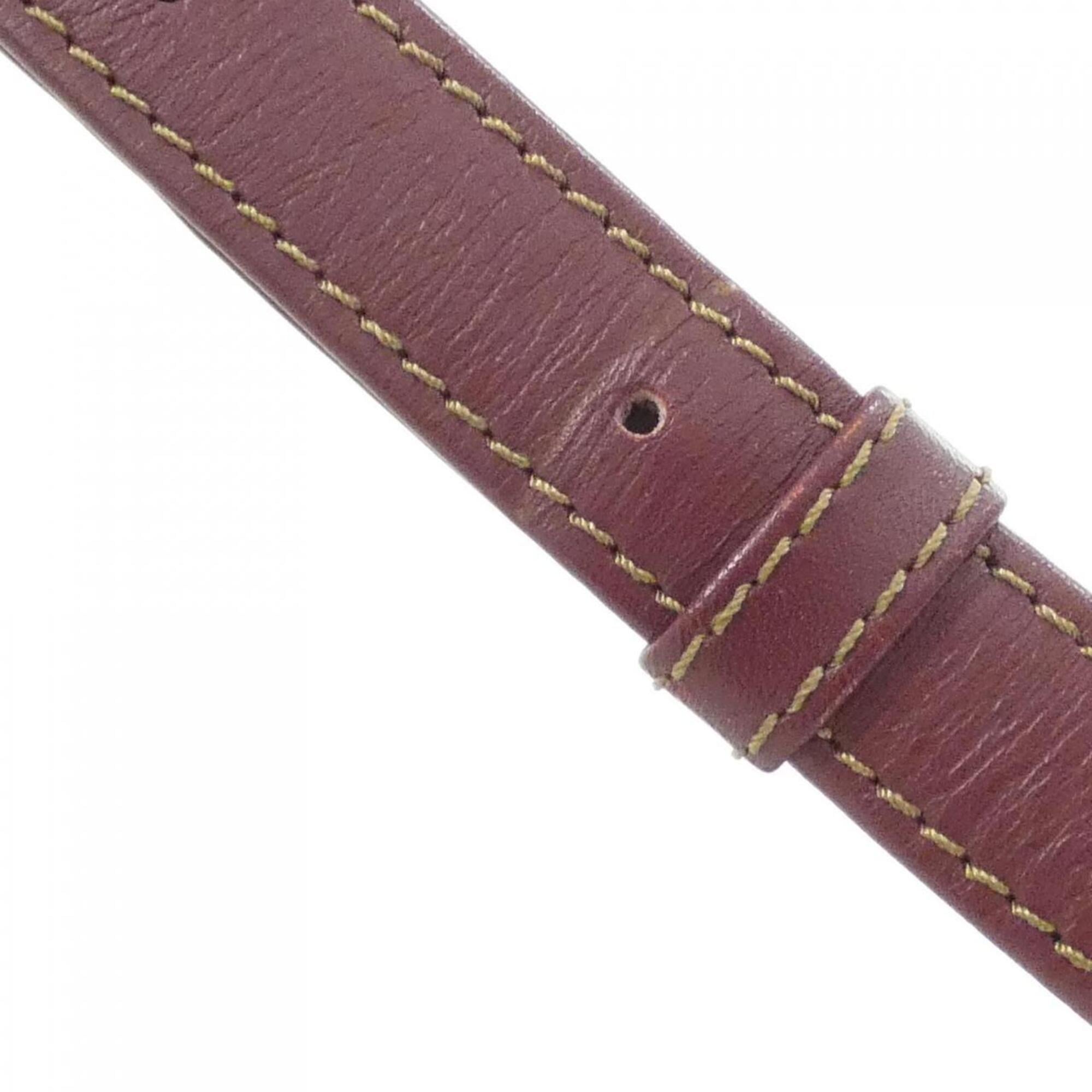 Cartier Bordeaux Leather Shoulder Bag (Pre-Owned)