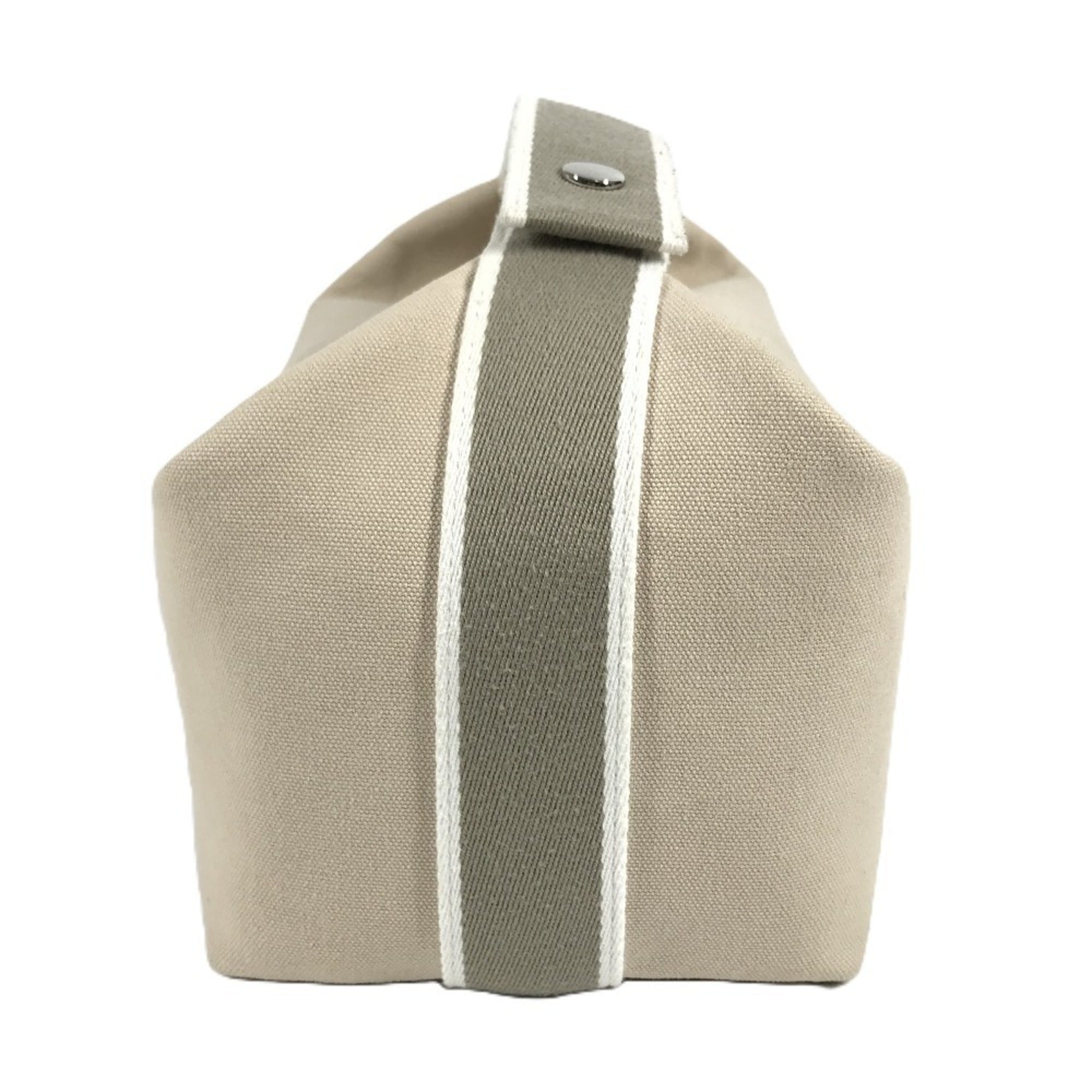 Hermes Beige Cotton Pouch Vanity Bag (Pre-Owned)