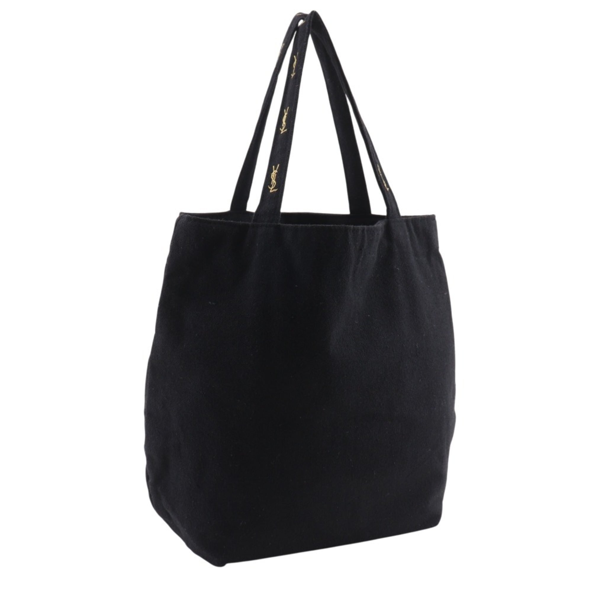 Yves Saint Laurent Black Canvas Eco-Bag Tote Bag (Pre-Owned)