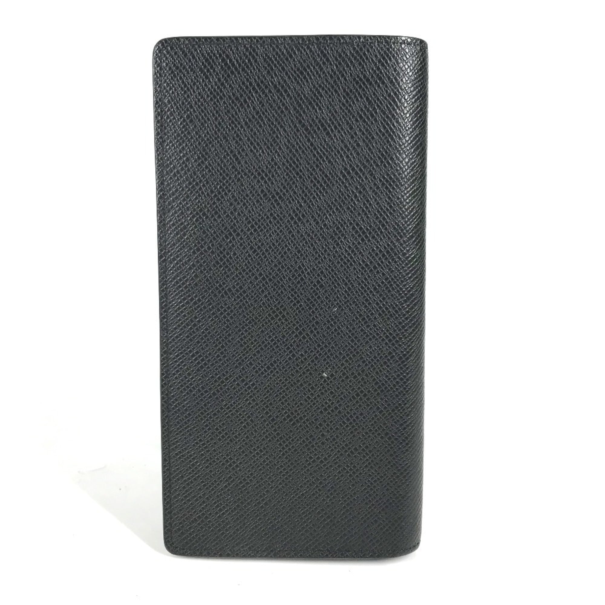 Louis Vuitton Taiga Ardoise Black Taiga Leather Long Wallet (Bi-Fold) (Pre-Owned)