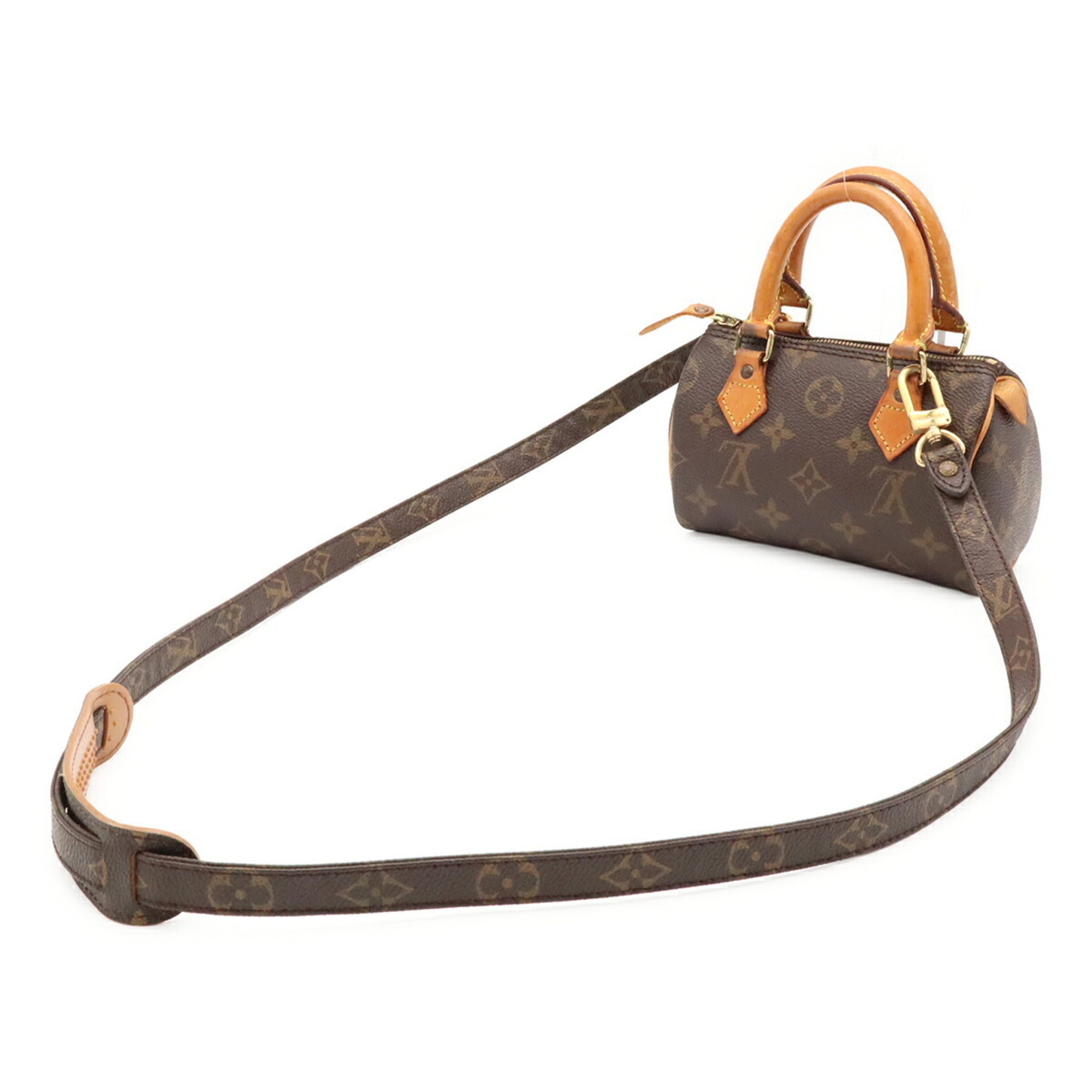 Louis Vuitton Brown Monogram Mini Handbag Pouch Shoulder Bag (Pre-Owned)