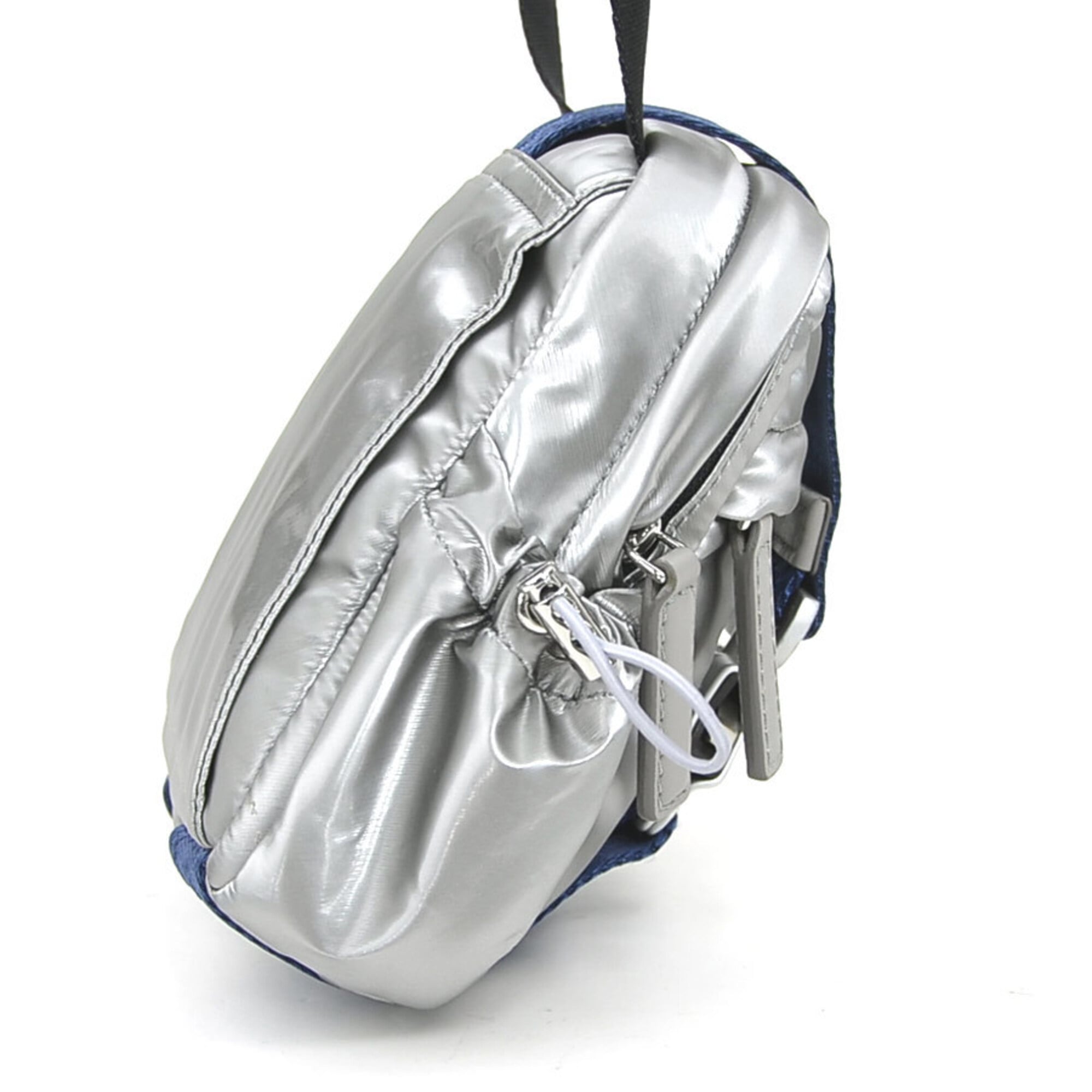 Mcm Blue Silver Pvc Shoulder Bag (Pre-Owned)