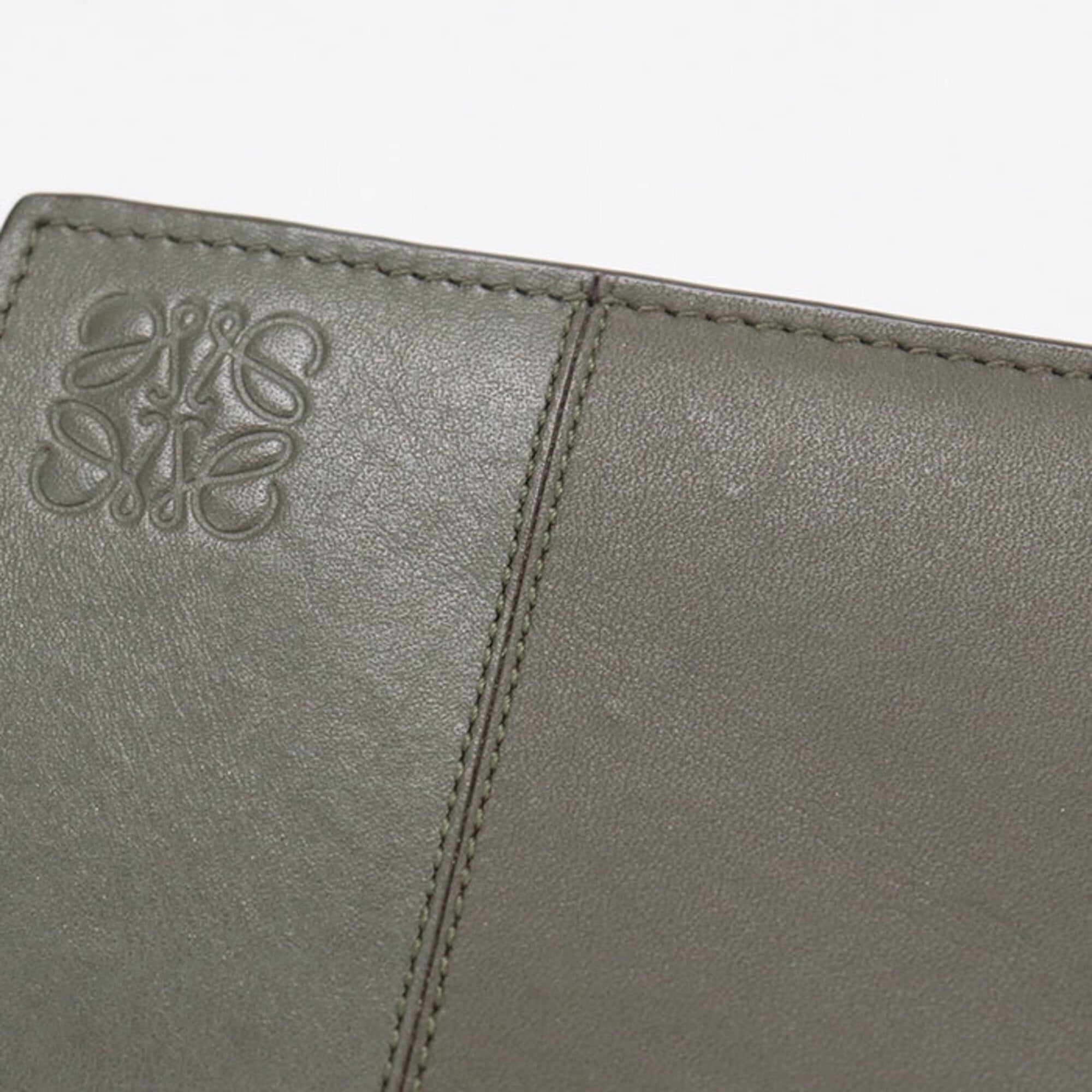 Loewe Khaki Leather Wallet (Bi-Fold) (Pre-Owned)