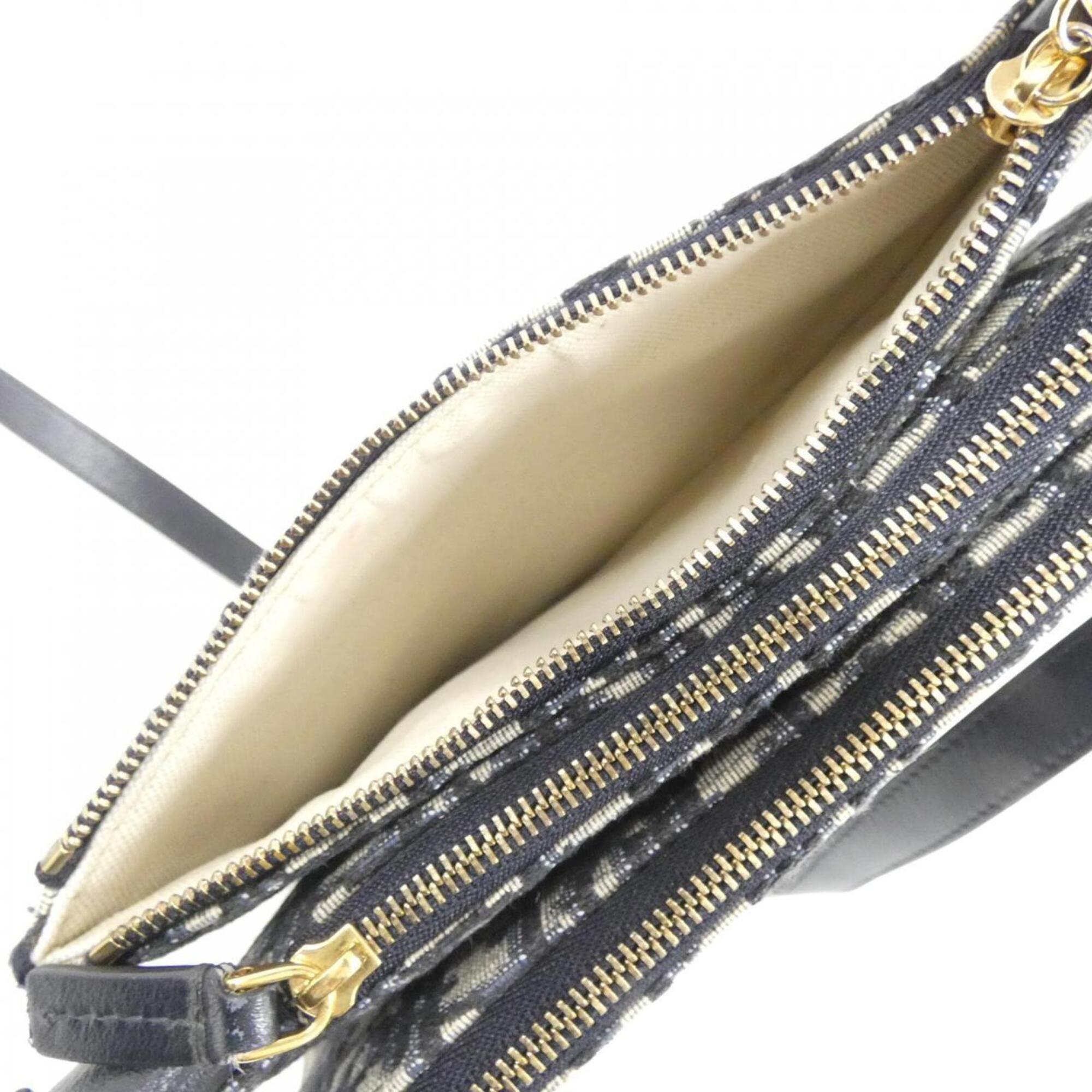 Christian Dior Blue Canvas Shoulder Bag (Pre-Owned)