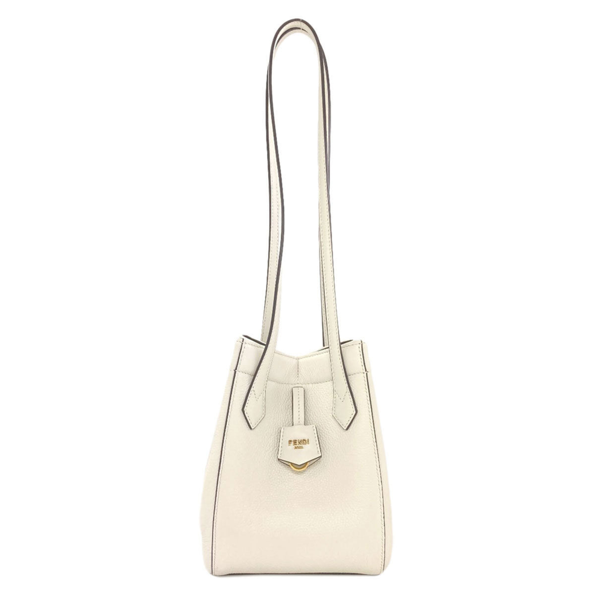 Fendi White Leather Shoulder Bag (Pre-Owned)