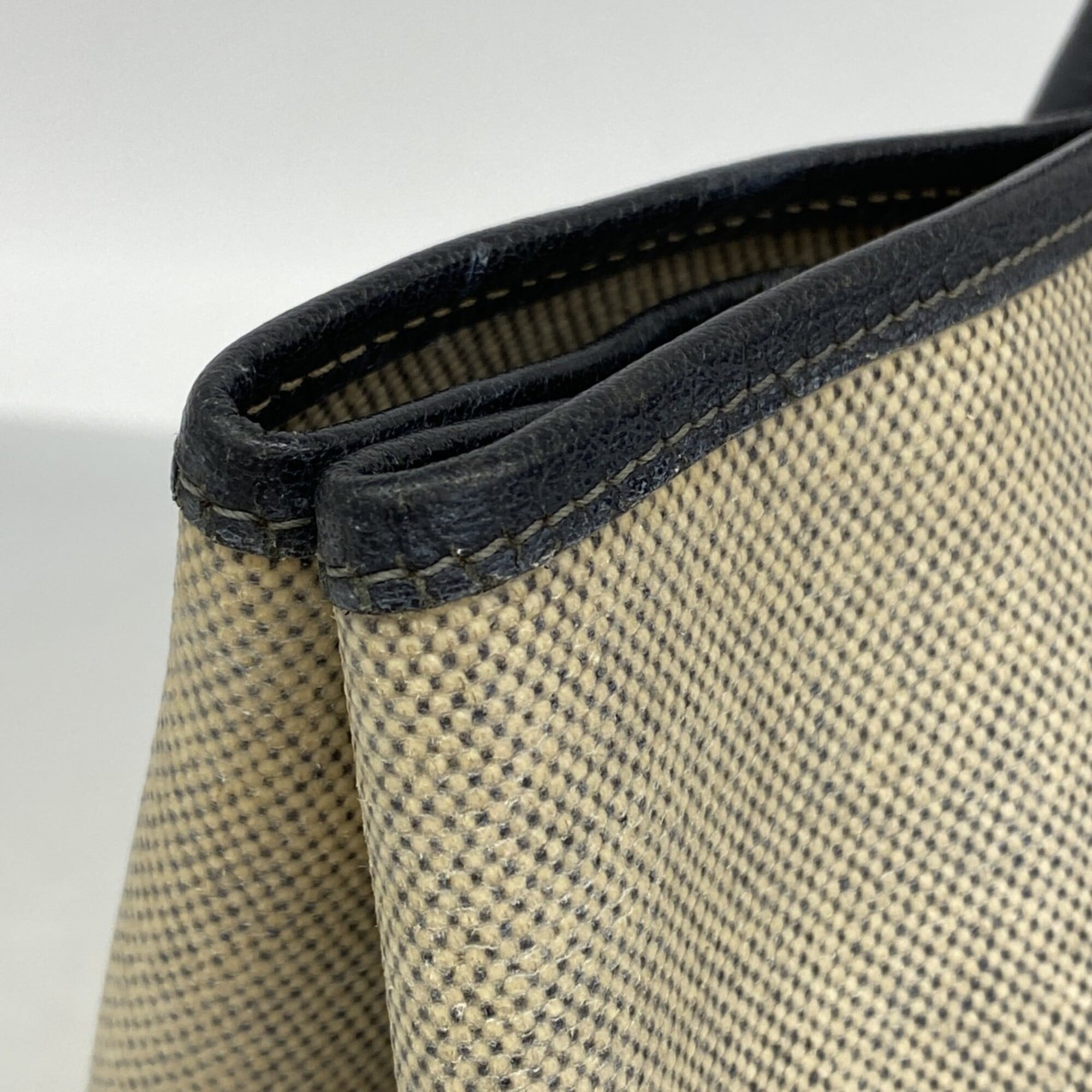Hermes Black Toile H Tote Bag (Pre-Owned)
