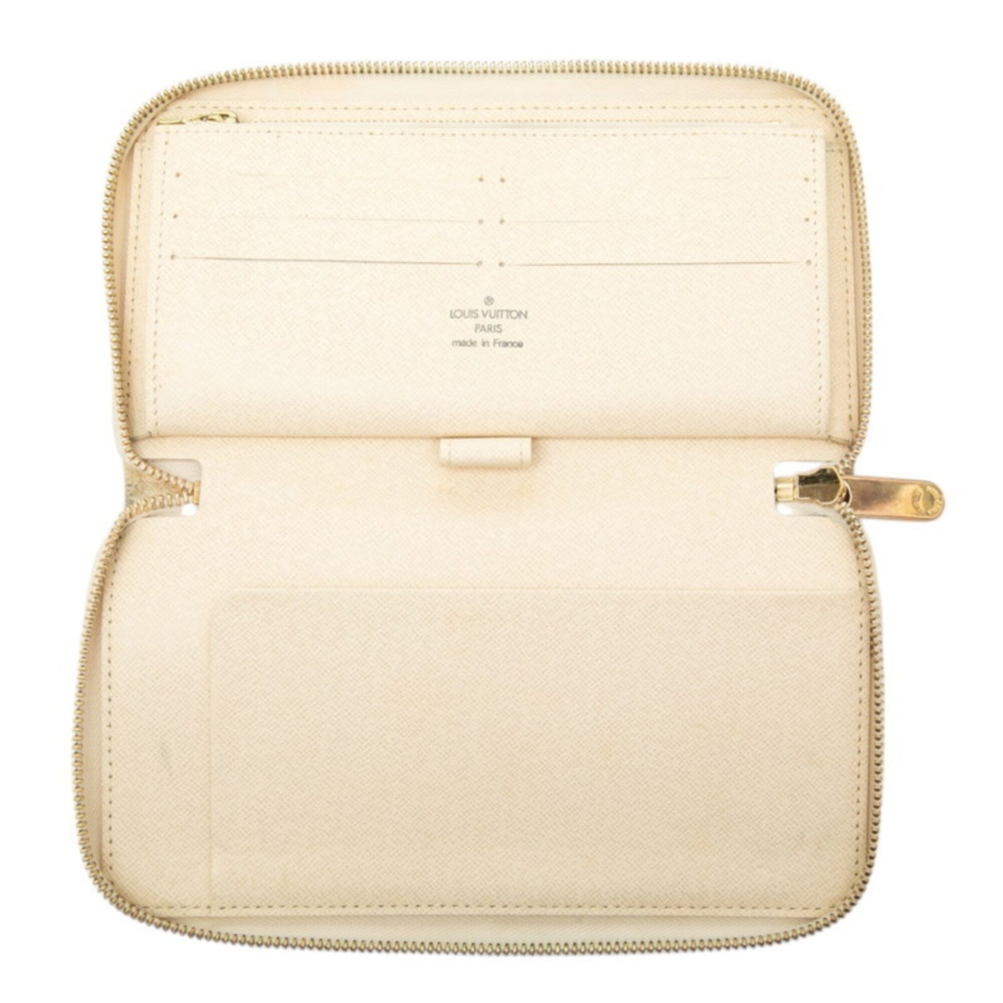 Louis Vuitton White Pvc Leather Long Wallet (Bi-Fold) (Pre-Owned)