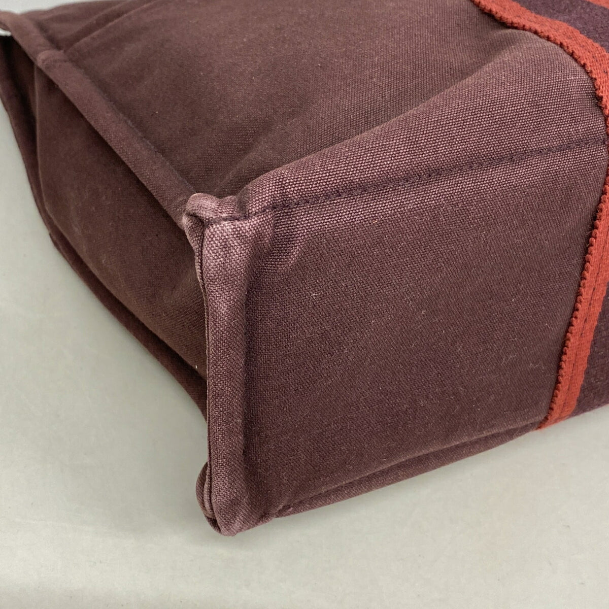 Hermes Brown Canvas Tote Bag (Pre-Owned)