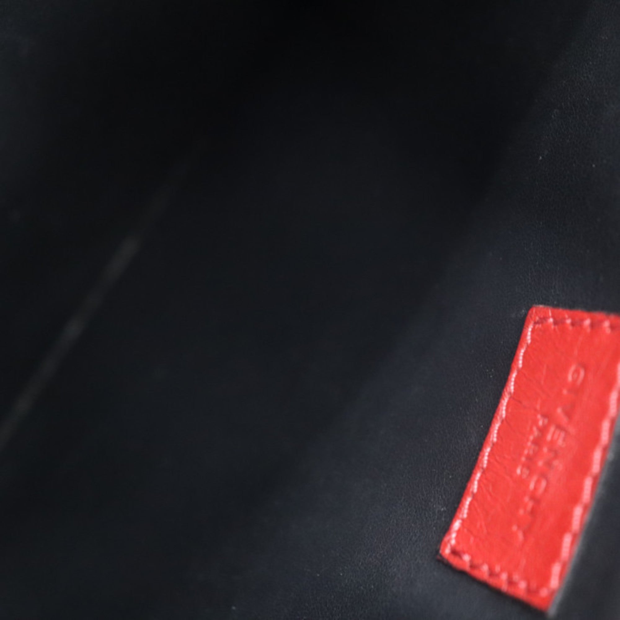 Givenchy Black Red Color White Leather Clutch Bag Handbag Pouch (Pre-Owned)