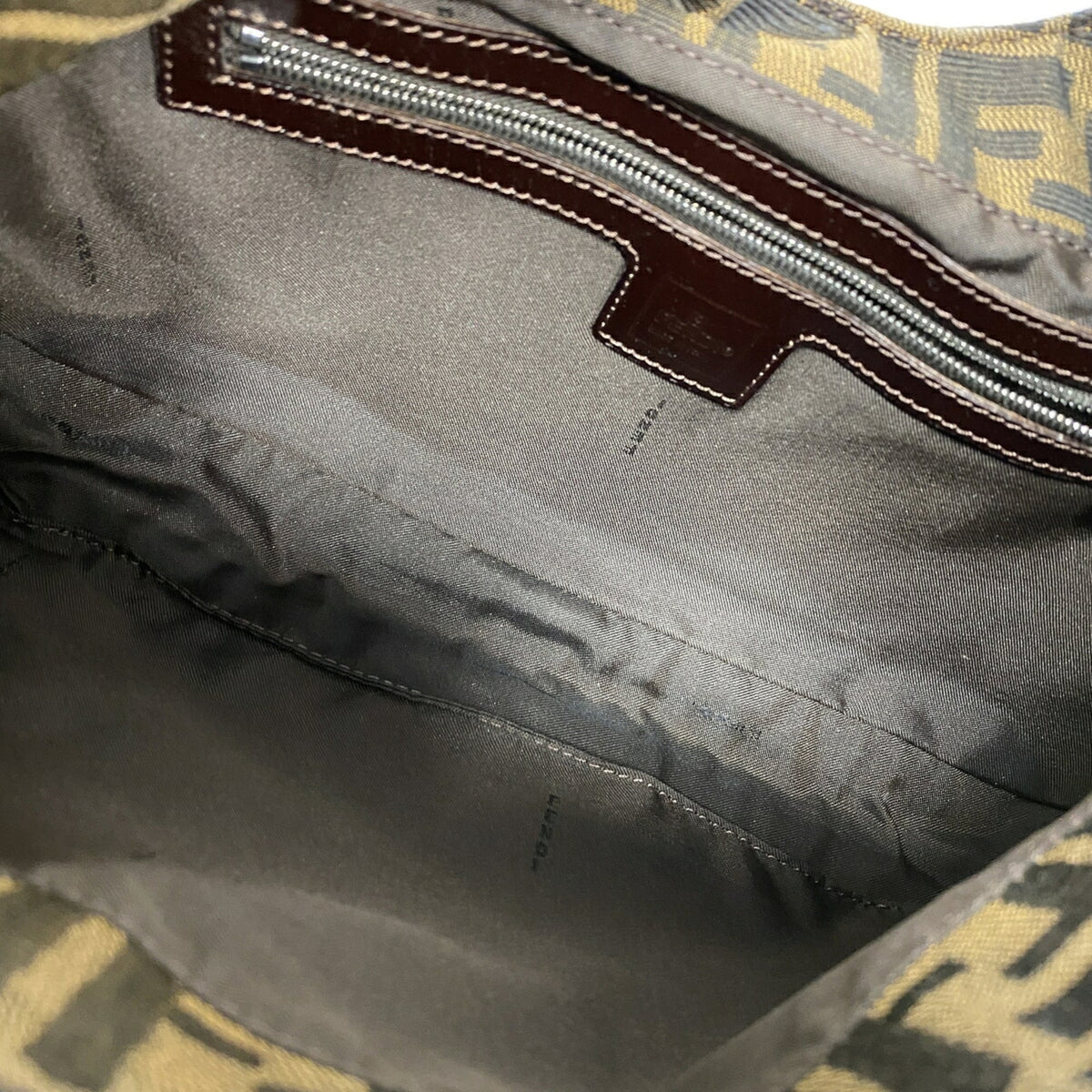 Fendi Brown Nylon Canvas Shoulder Bag (Pre-Owned)
