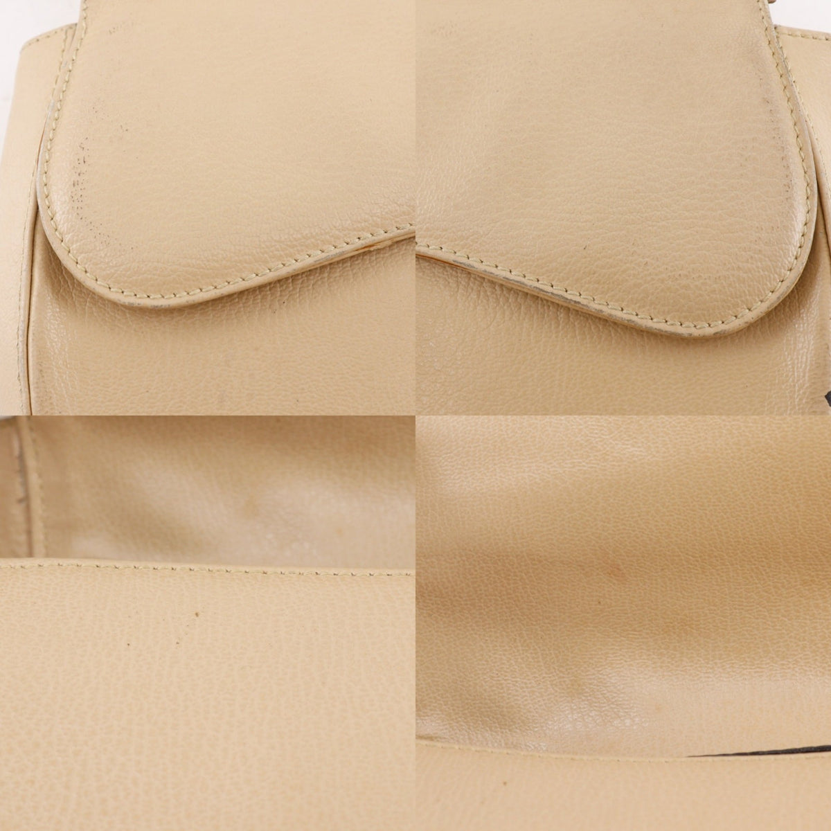 Salvatore Ferragamo Gancini Beige Shoulder Bag (Pre-Owned)