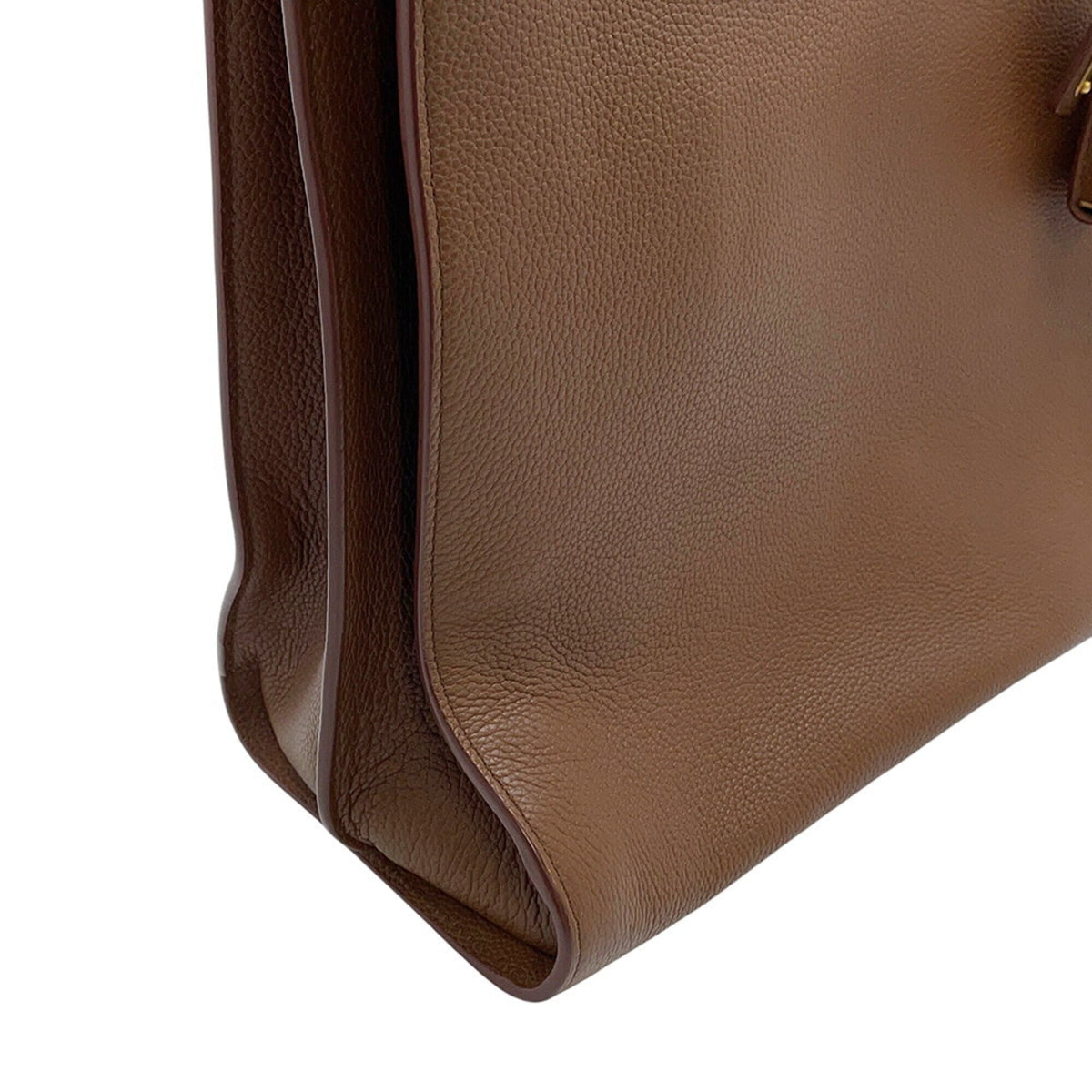 Saint Laurent Brown Leather Handbag Tote Bag (Pre-Owned)
