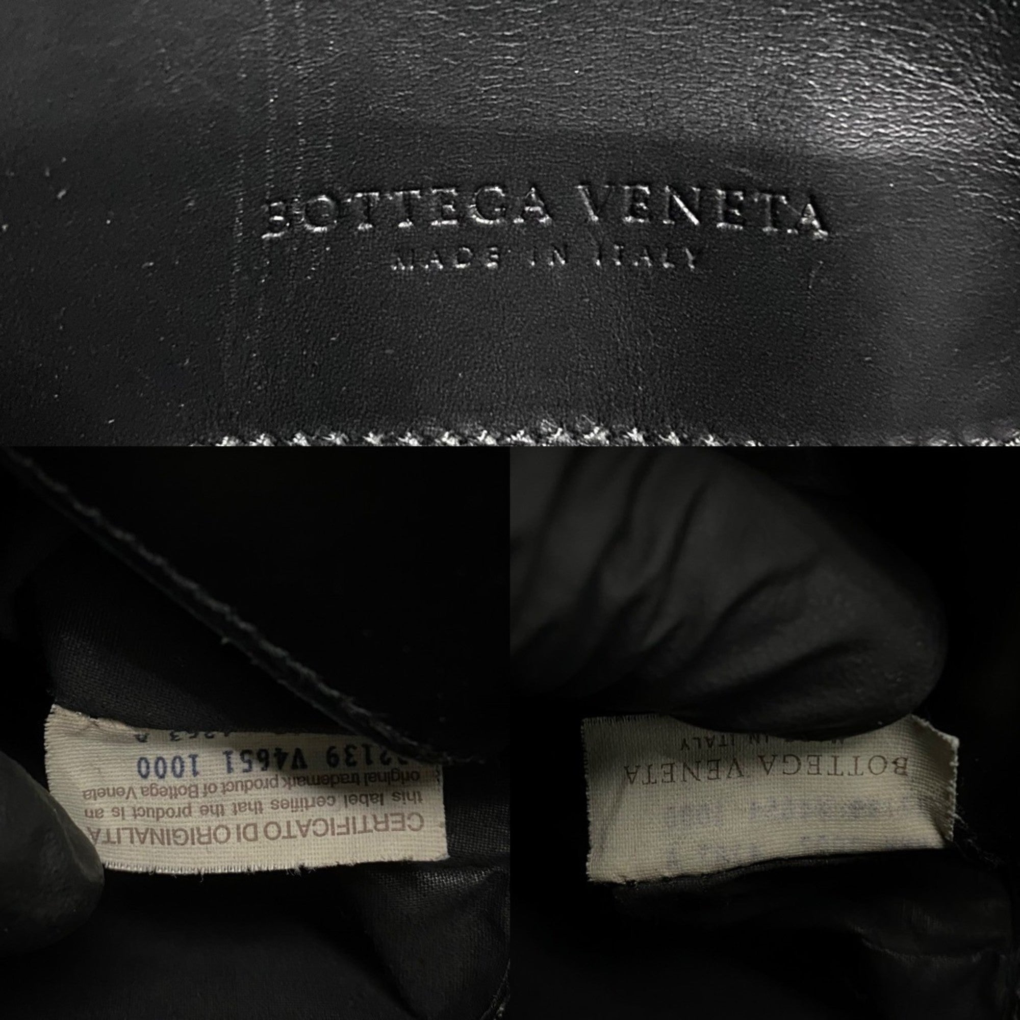 Bottega Veneta Black Leather Briefcase Handbag (Pre-Owned)