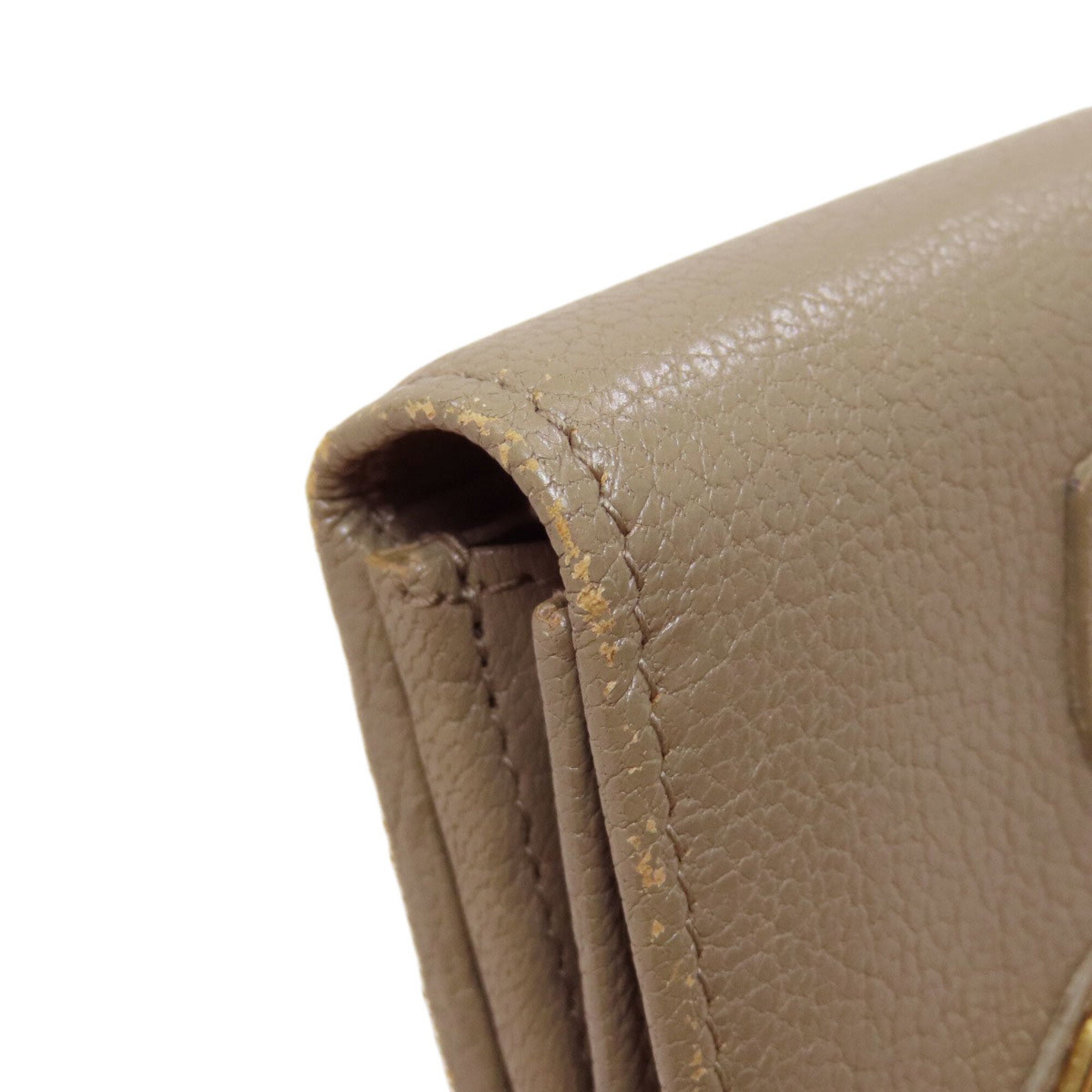 Balenciaga Grayish Leather Long Wallet (Bi-Fold) (Pre-Owned)