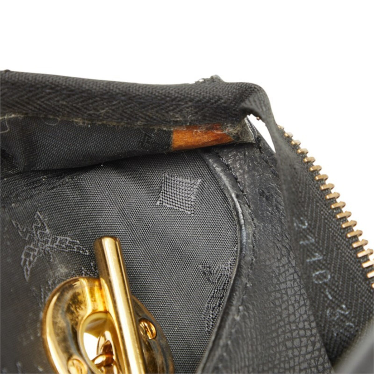 Mcm Black Leather Shoulder Bag Tote Bag (Pre-Owned)