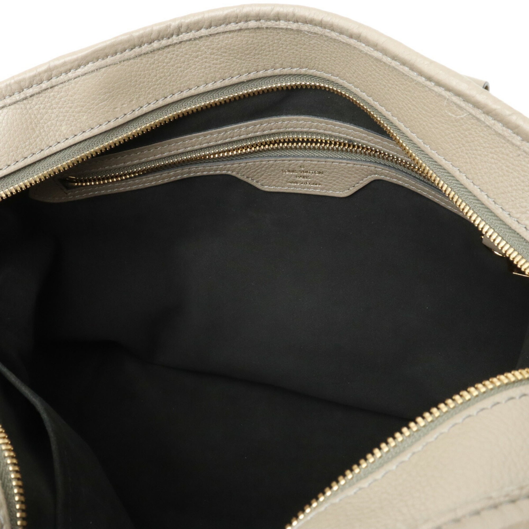 Louis Vuitton Grayish Taupe Leather Shoulder Bag Tote Bag (Pre-Owned)