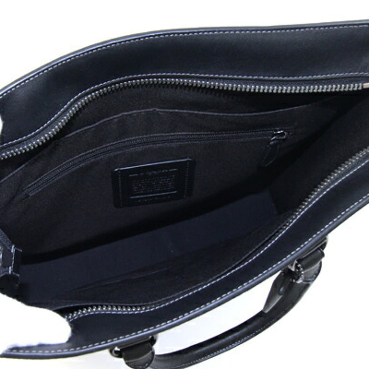 Coach Signature Black Gray Pvc Leather Handbag Shoulder Bag (Pre-Owned)