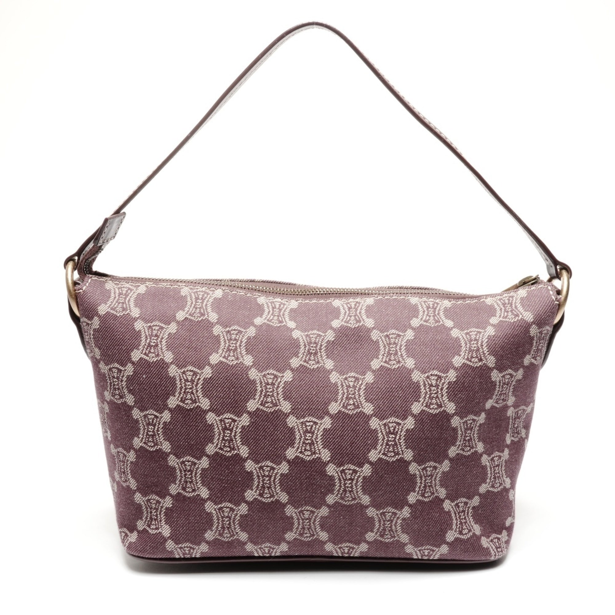 Celine Macadam Red Color Canvas Shoulder Bag (Pre-Owned)
