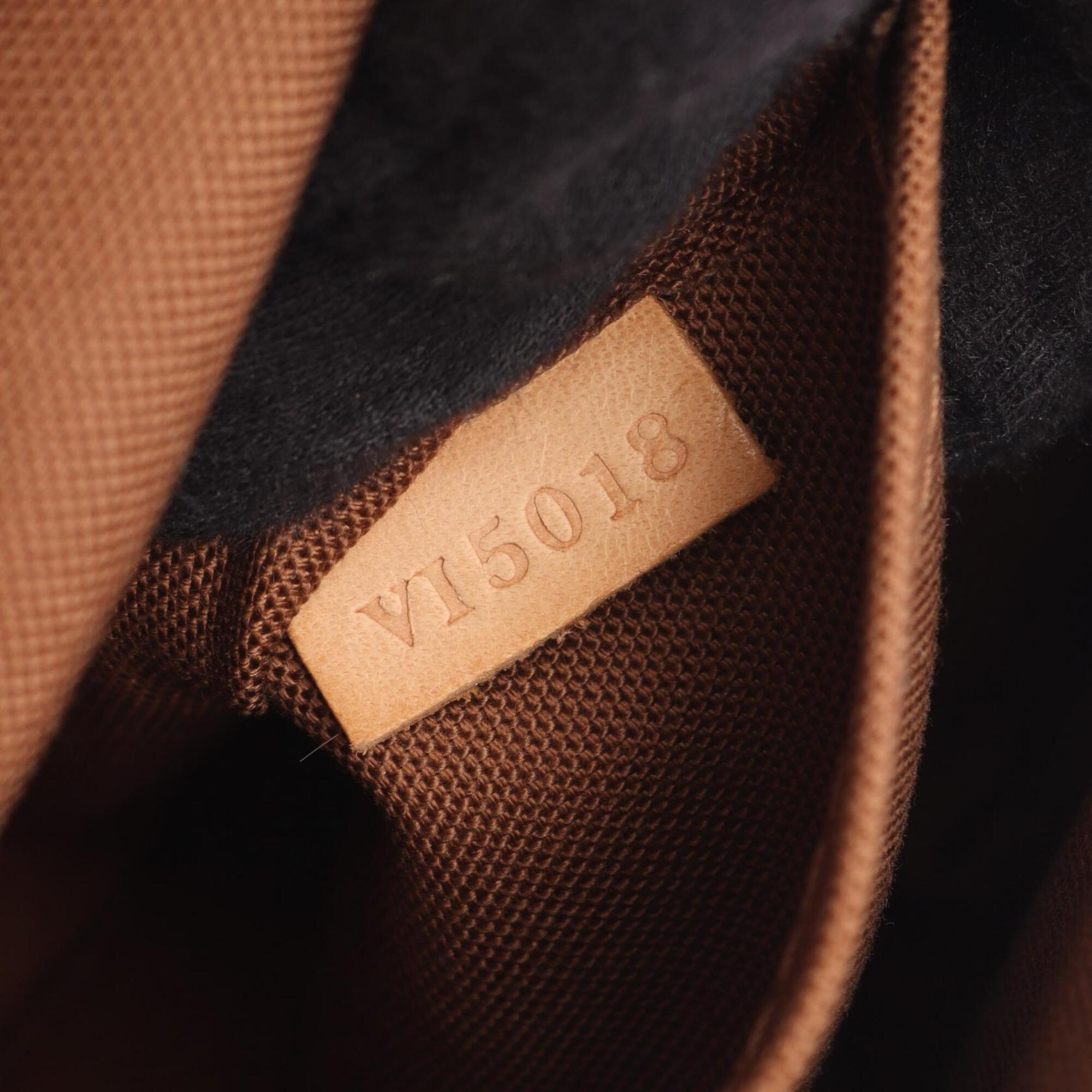 Louis Vuitton Brown Coated Canvas Leather Monogram Handbag (Pre-Owned)