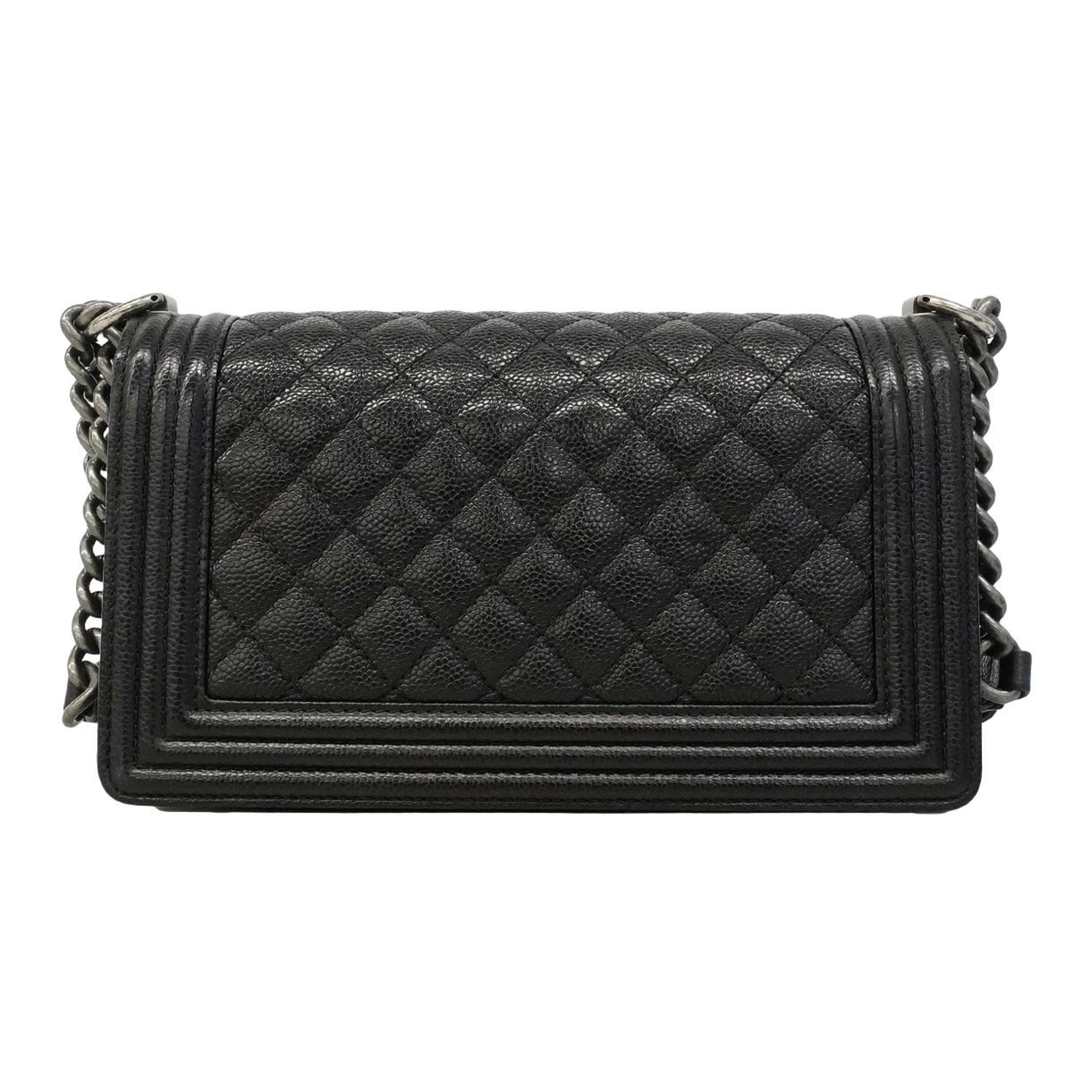 Chanel Black Grained Calfskin Shoulder Bag (Pre-Owned)