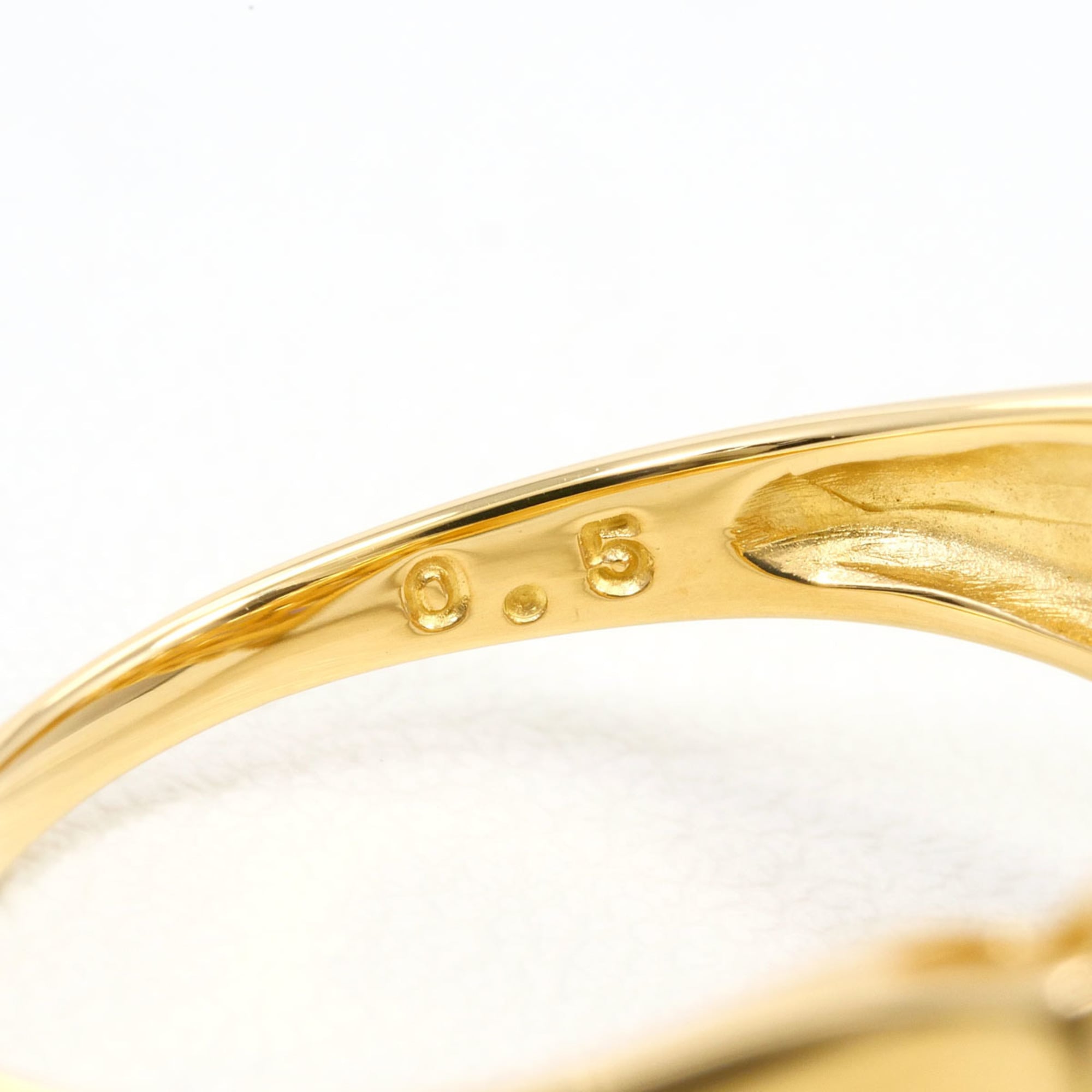 Unbranded Brown Yellow Gold Yellow Gold (18K) Band Ring (Pre-Owned)