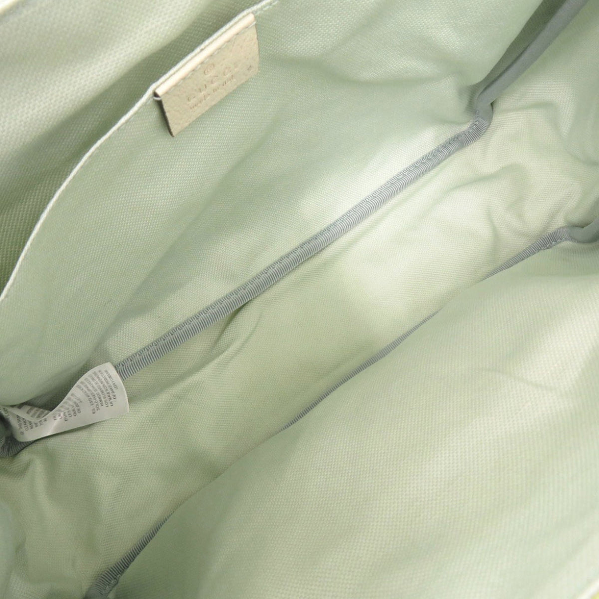 Gucci Mint Blue Canvas Leather Handbag Tote Bag (Pre-Owned)