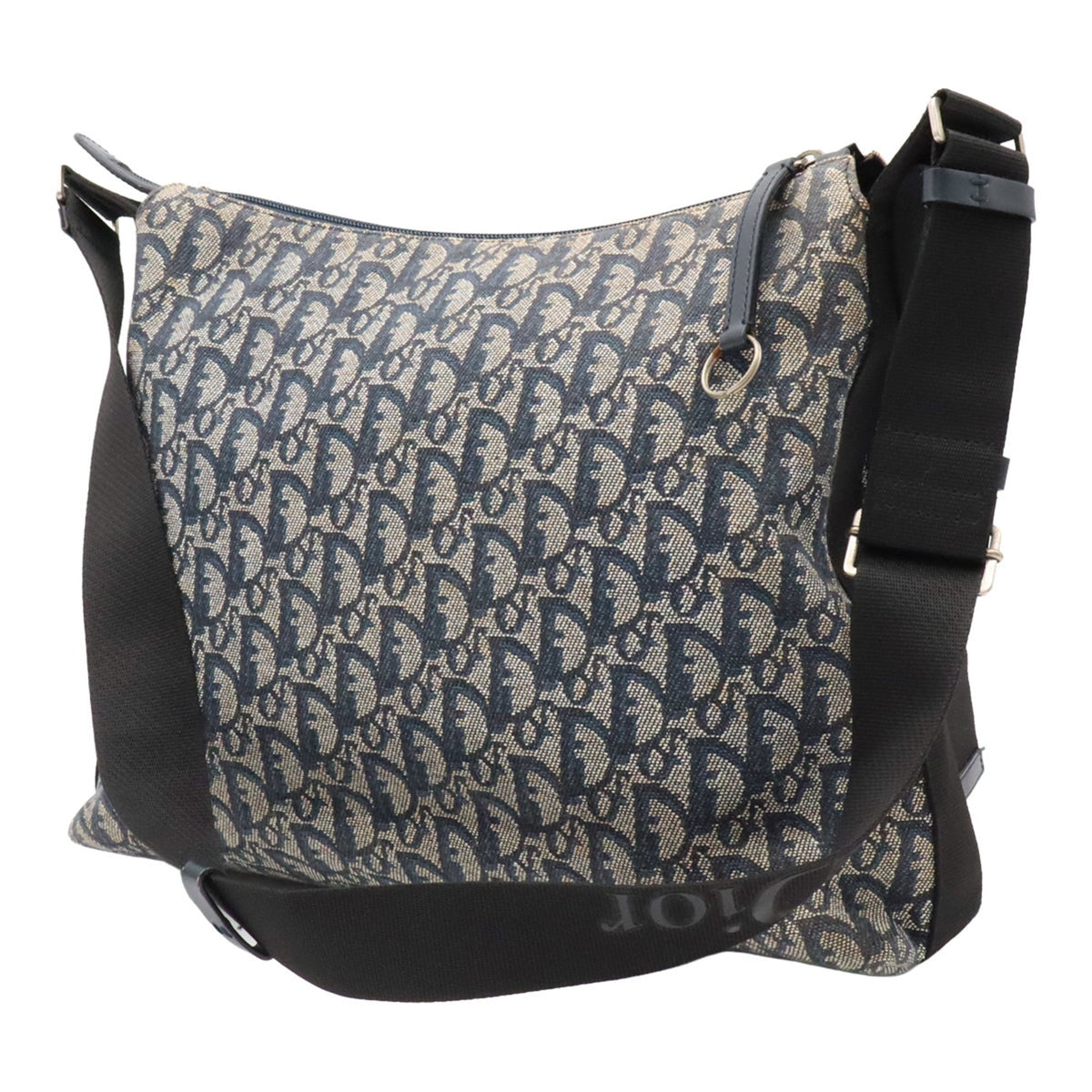 Christian Dior Black Navy Navy Black Trotter Shoulder Bag (Pre-Owned)