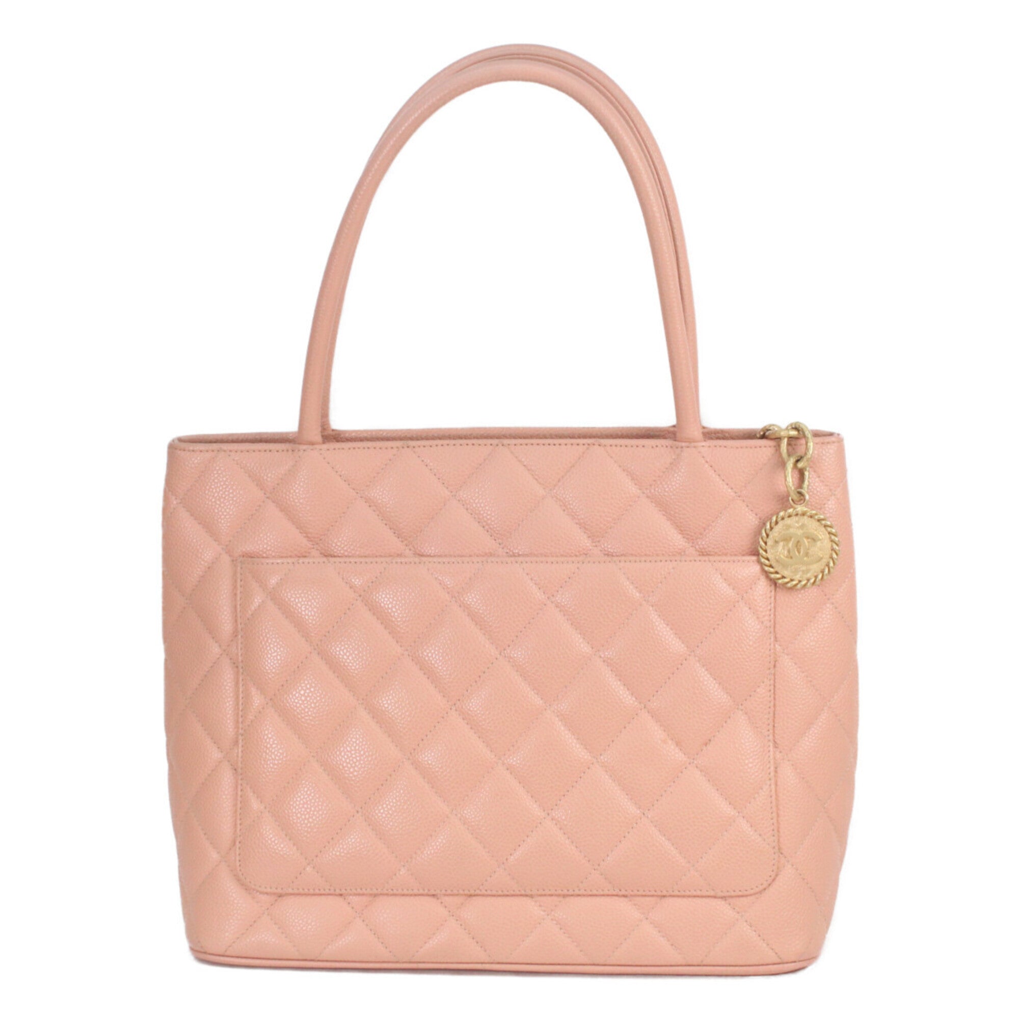 Chanel Pink Grained Calfskin Tote Bag (Pre-Owned)