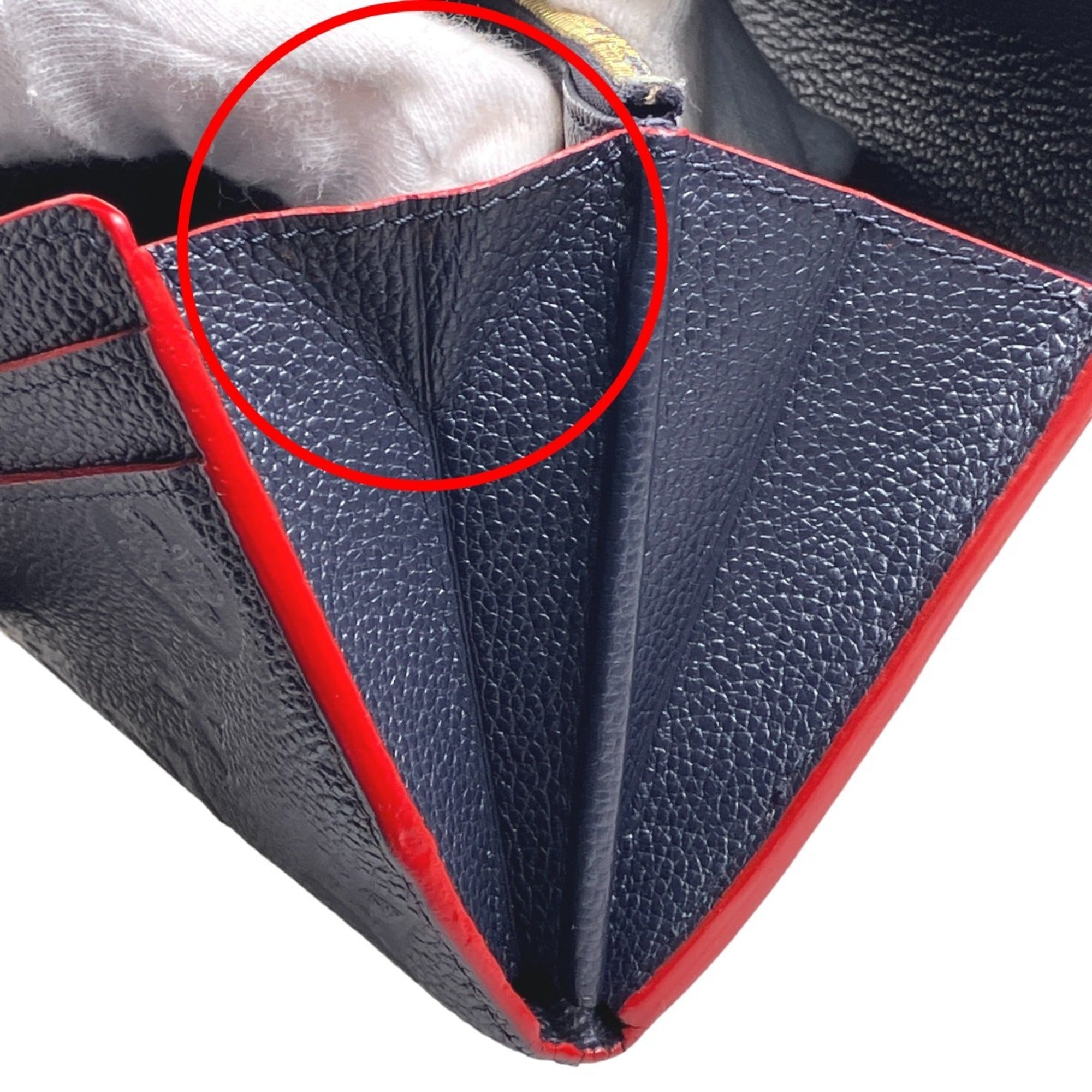 Louis Vuitton Marine Rouge Monogram Empreinte Long Wallet (Bi-Fold) (Pre-Owned)