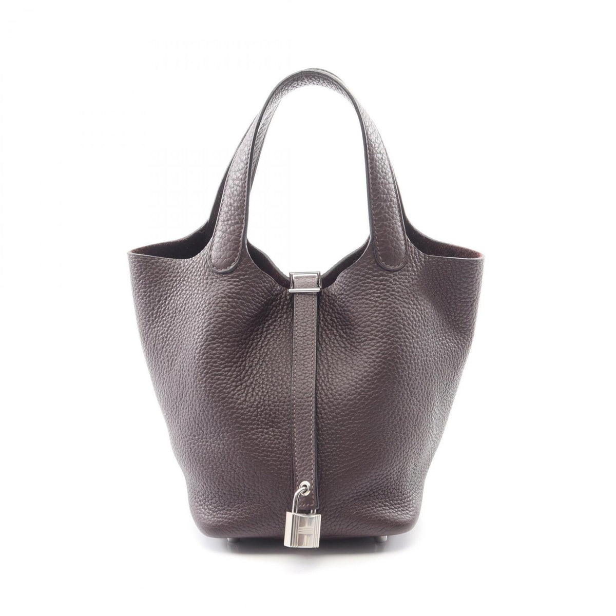 Hermes Brown Taurillon Clemence Leather Handbag (Pre-Owned)