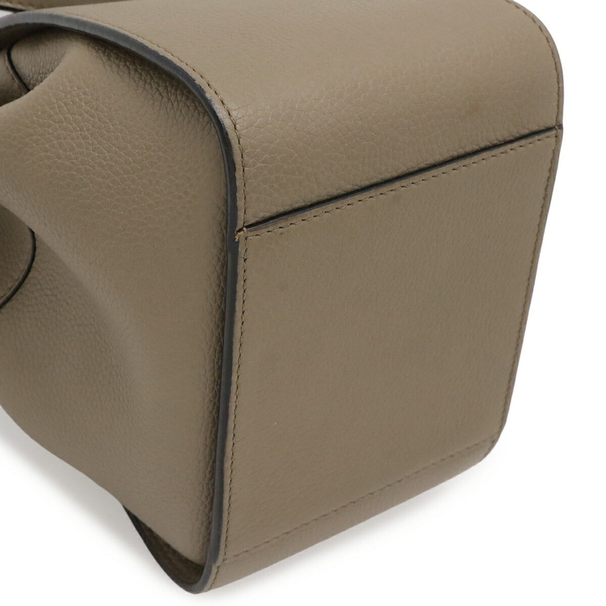 Loewe Grayish Leather Handbag Shoulder Bag (Pre-Owned)