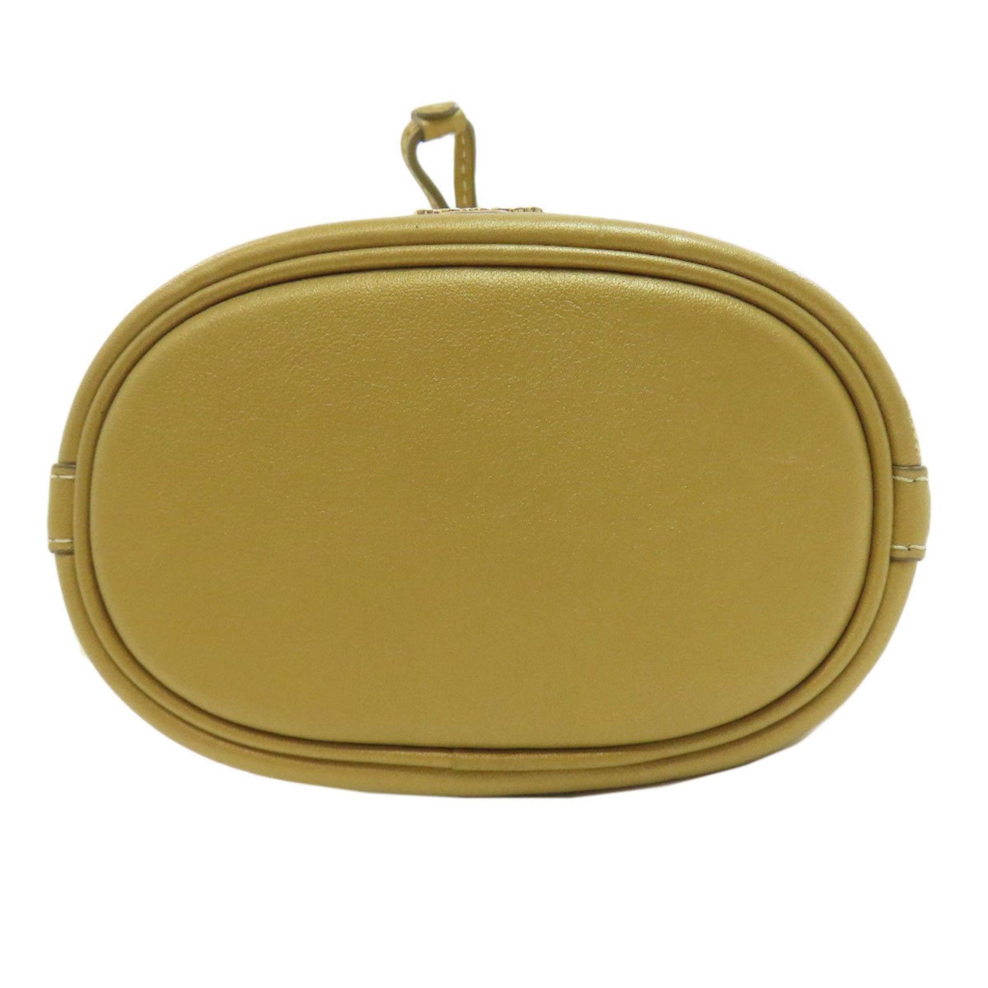 Coach Gold Rhinestone Leather Canvas Shoulder Bag (Pre-Owned)
