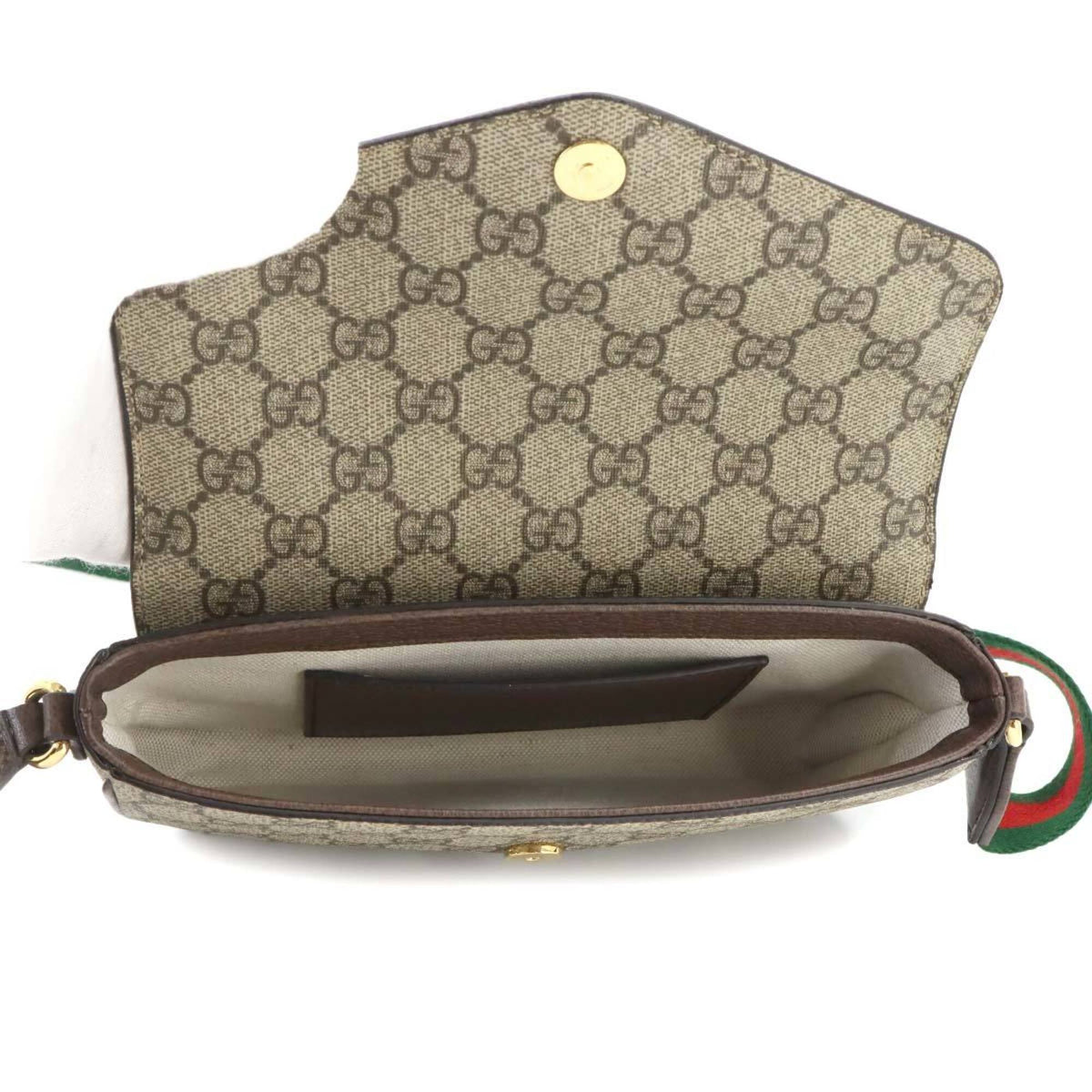 Gucci Ophidia Beige Brown Gg Supreme Handbag Shoulder Bag (Pre-Owned)
