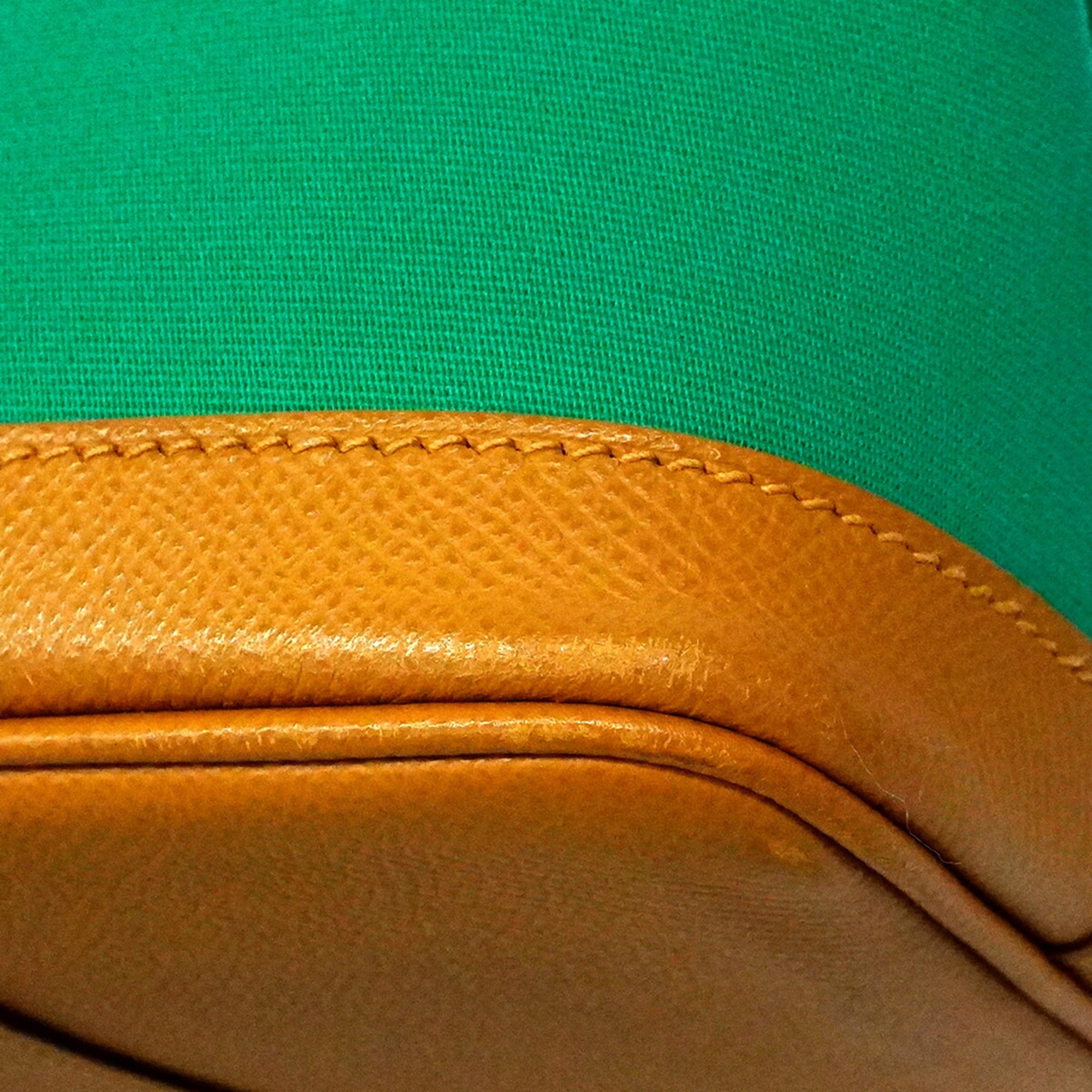 Hermes Green Toile Officier Tote Bag (Pre-Owned)