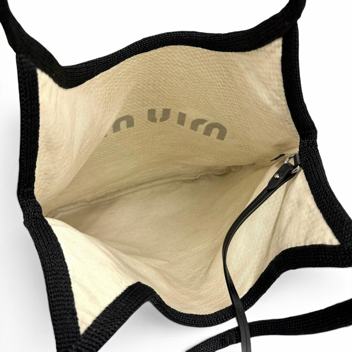 Miu Miu Raffia Pouch Tote Bag (Pre-Owned)