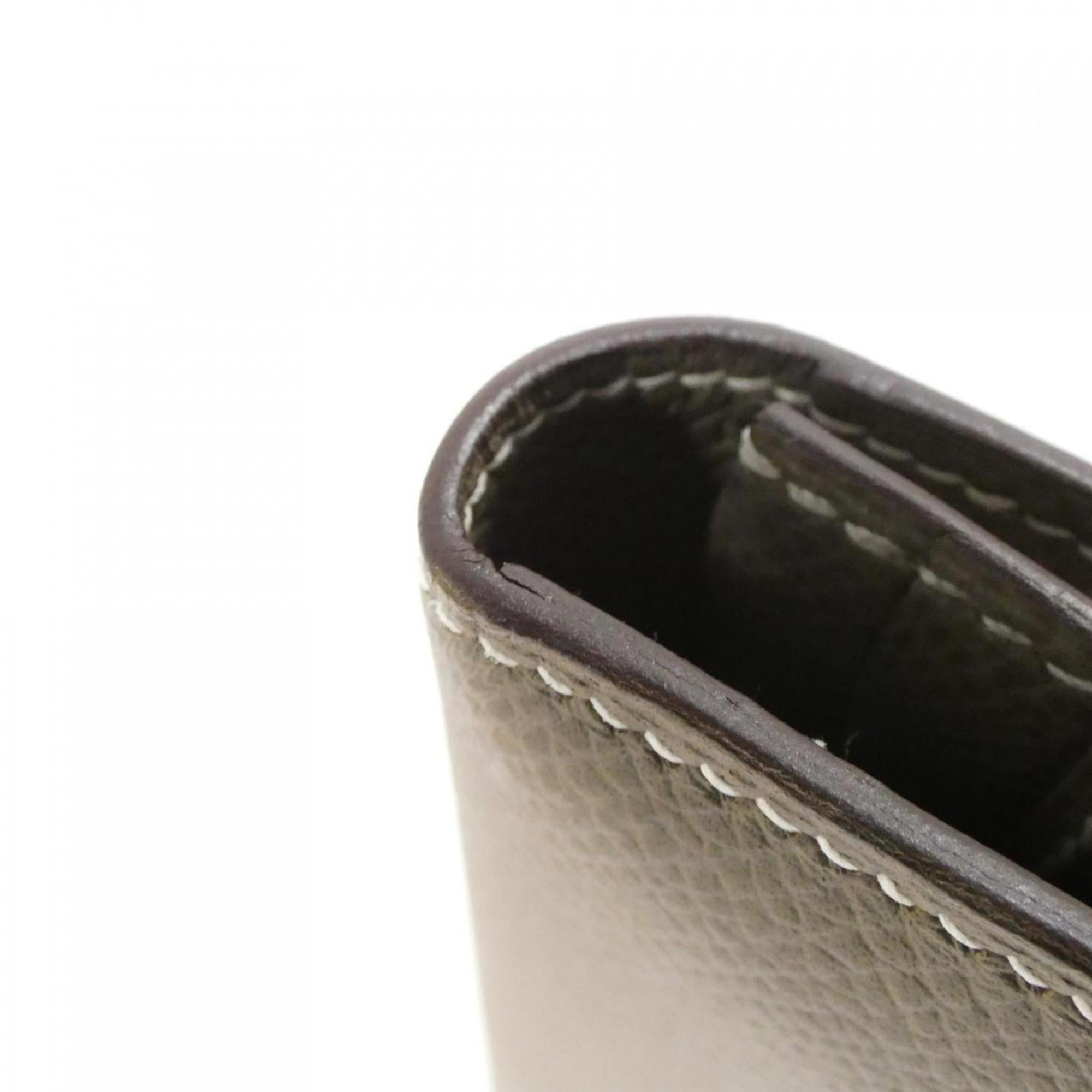 Hermes Etoupe Gray Soufre Epsom Leather Long Wallet (Bi-Fold) (Pre-Owned)